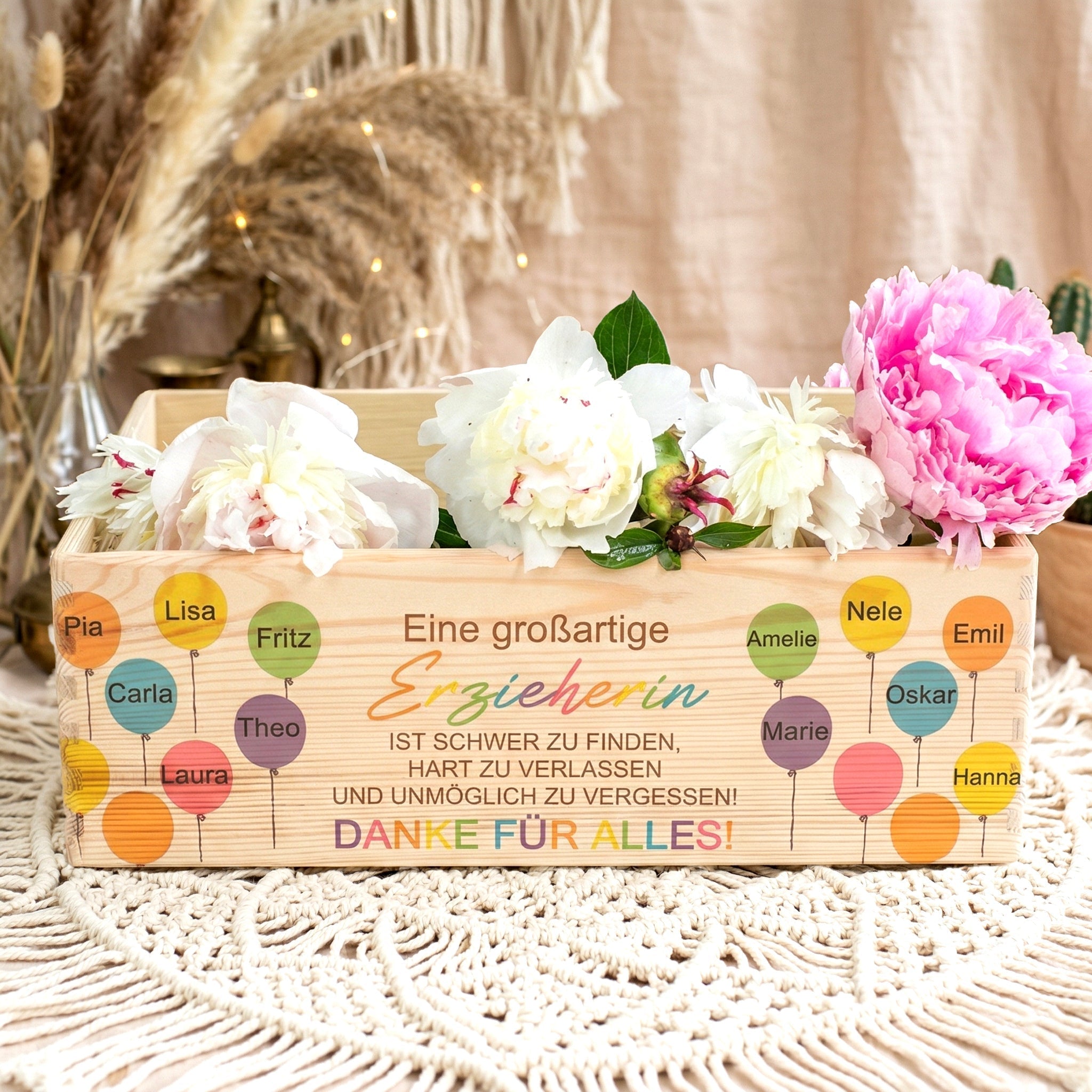 Gruppengeschenk Kita Abschied personalisiert mit Namen der Kinder Geschenk für Erzieher