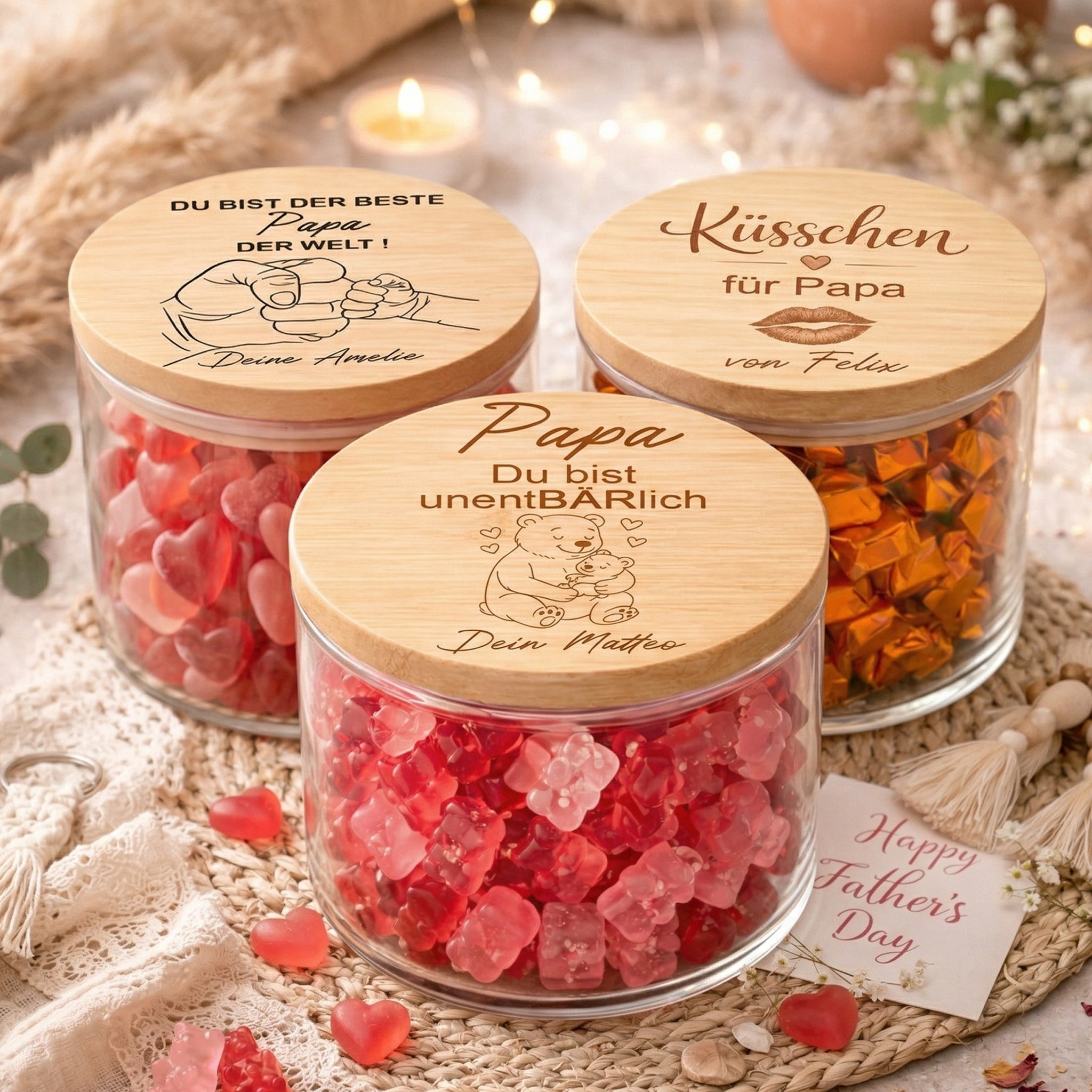 Personalisierte Vatertag Geschenke für Papa – Vorratsglas mit Namen als Geschenkidee