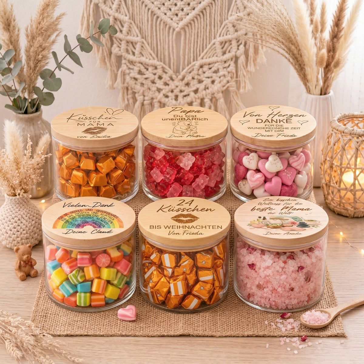 Personalisierte Vorratsgläser mit Namen Geschenkideen für jeden Anlass
