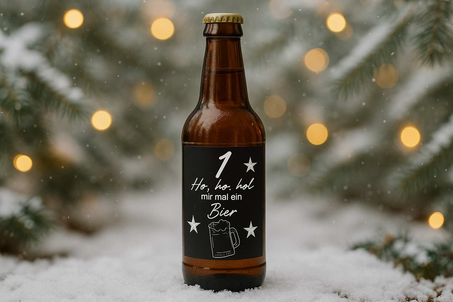 Digitaler Bier Adventskalender zum Selbermachen – PDF mit 24 witzigen Bieretiketten und zusätzlichen Zahlenschildchen, einfach ausdrucken, ausschneiden und Flaschen bekleben, Last Minute Geschenk