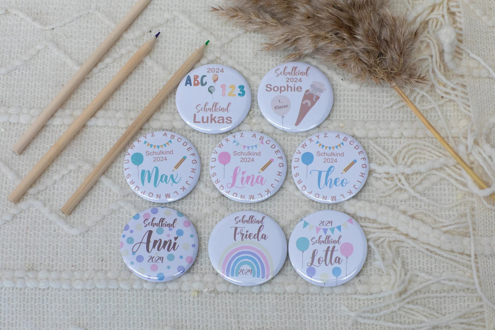 Button ABC Luftballons