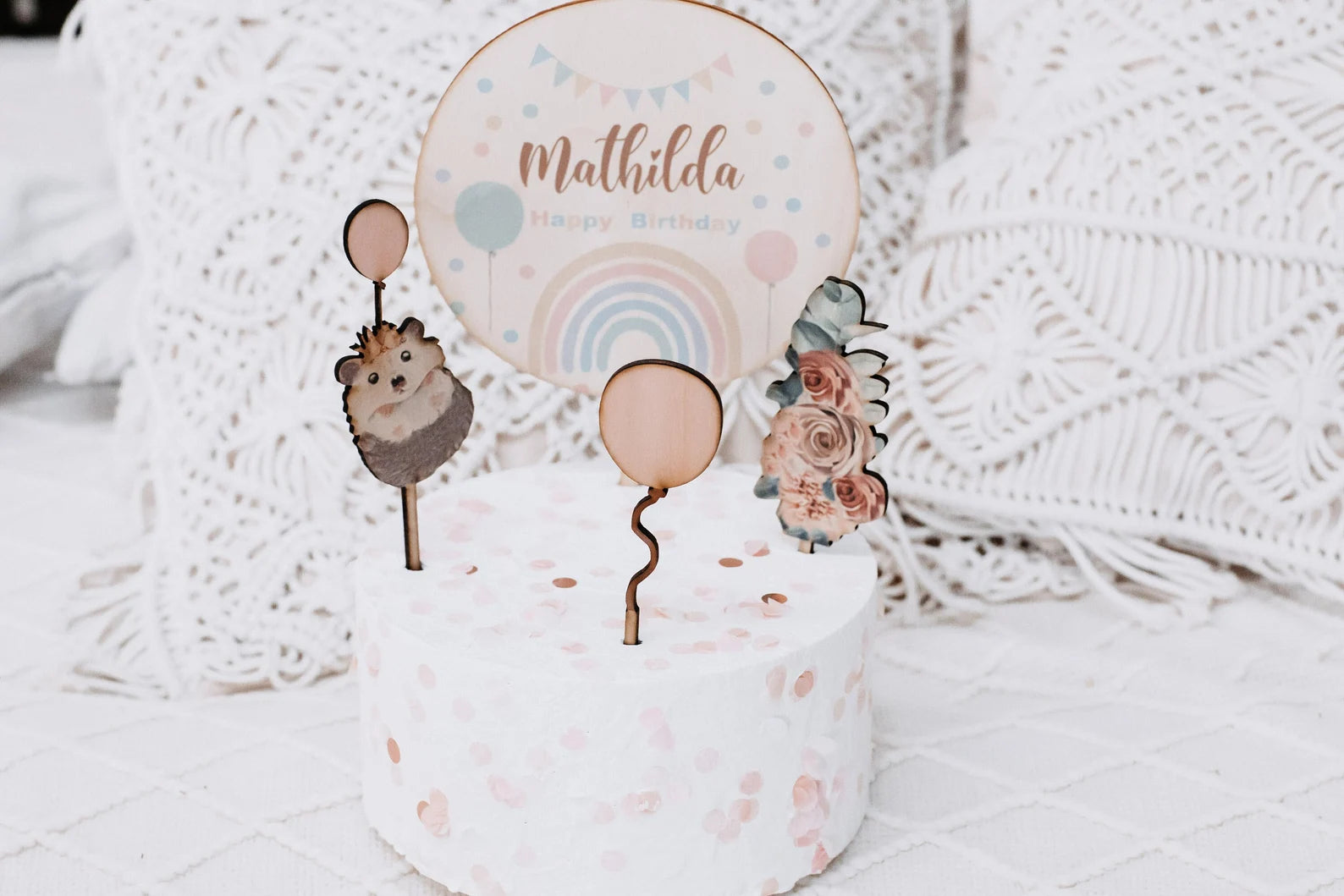 Caketopper 3er Set Igel