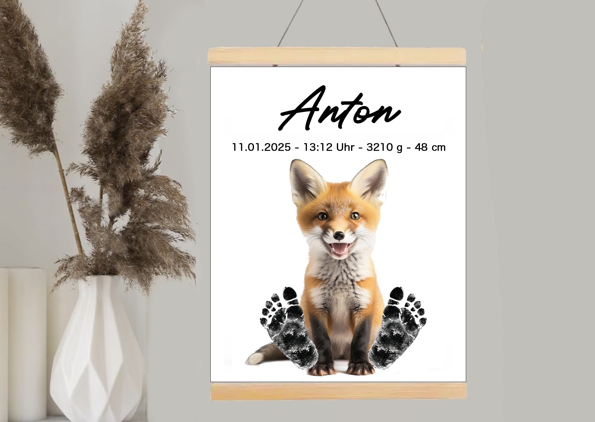 Fußabdruck Poster Fuchs