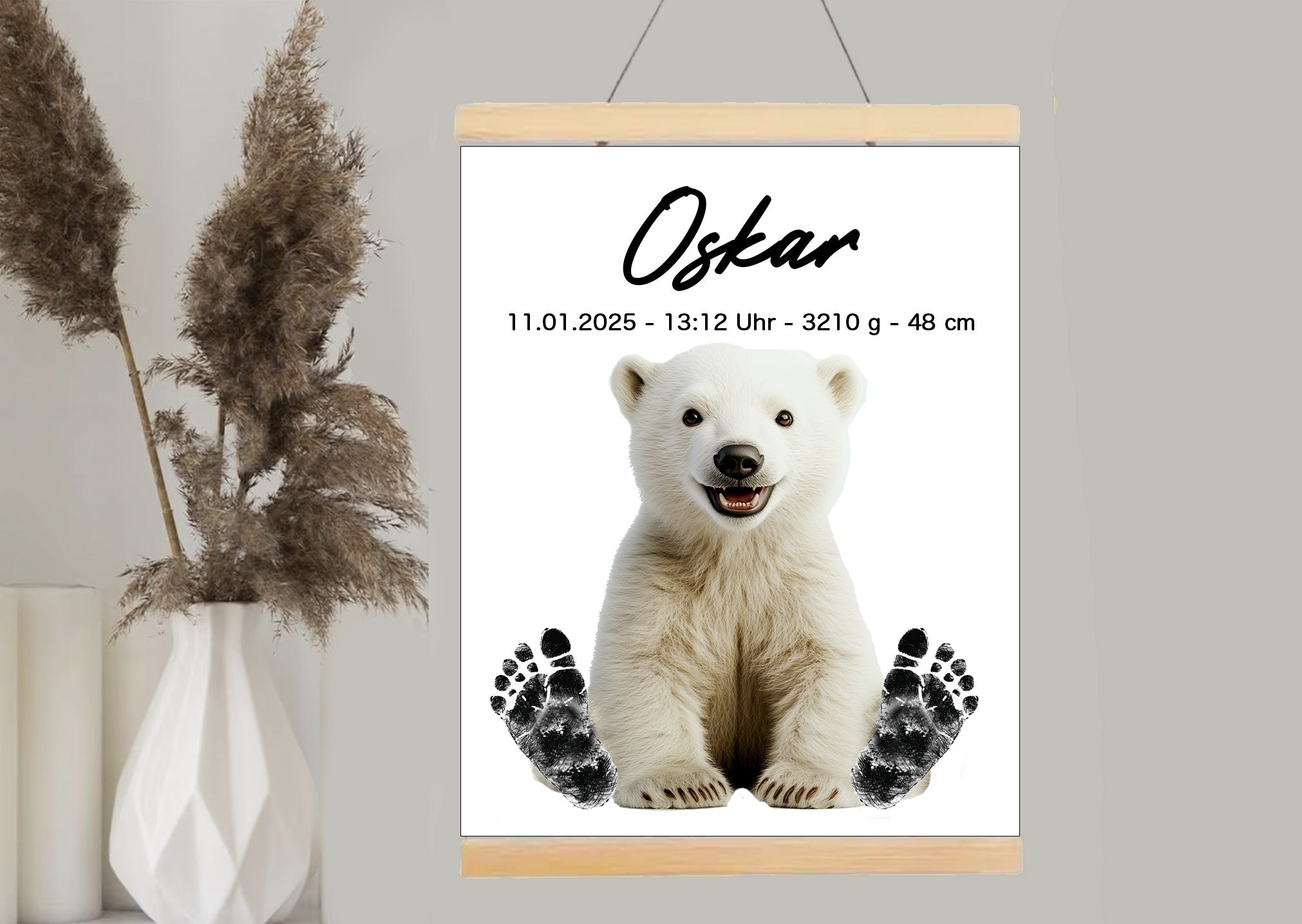 Fußabdruck Poster Eisbär