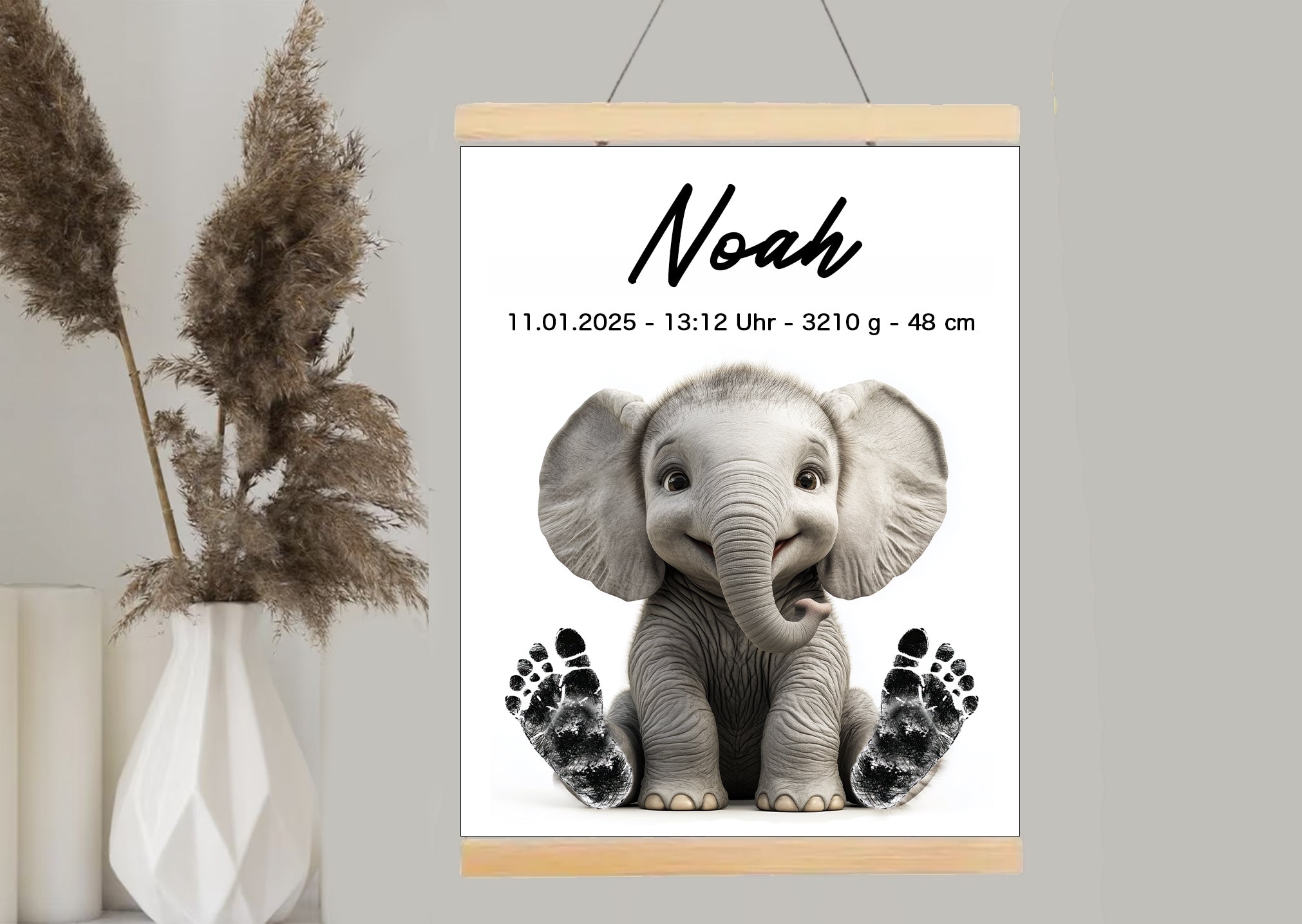 Fußabdruck Poster Elefant