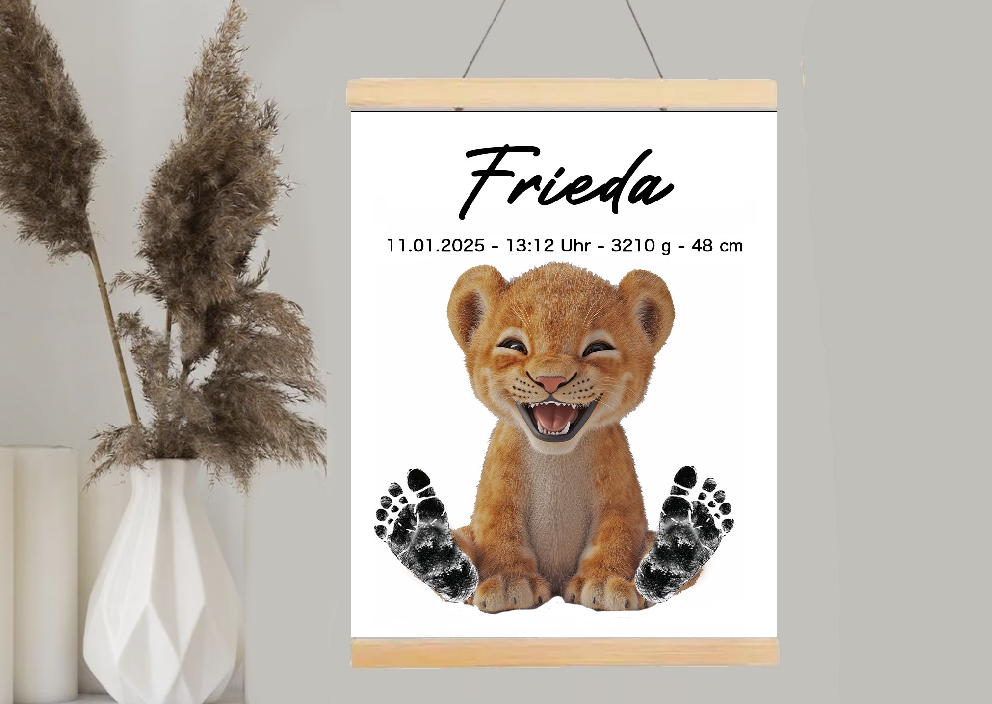 Fußabdruck Poster Löwe