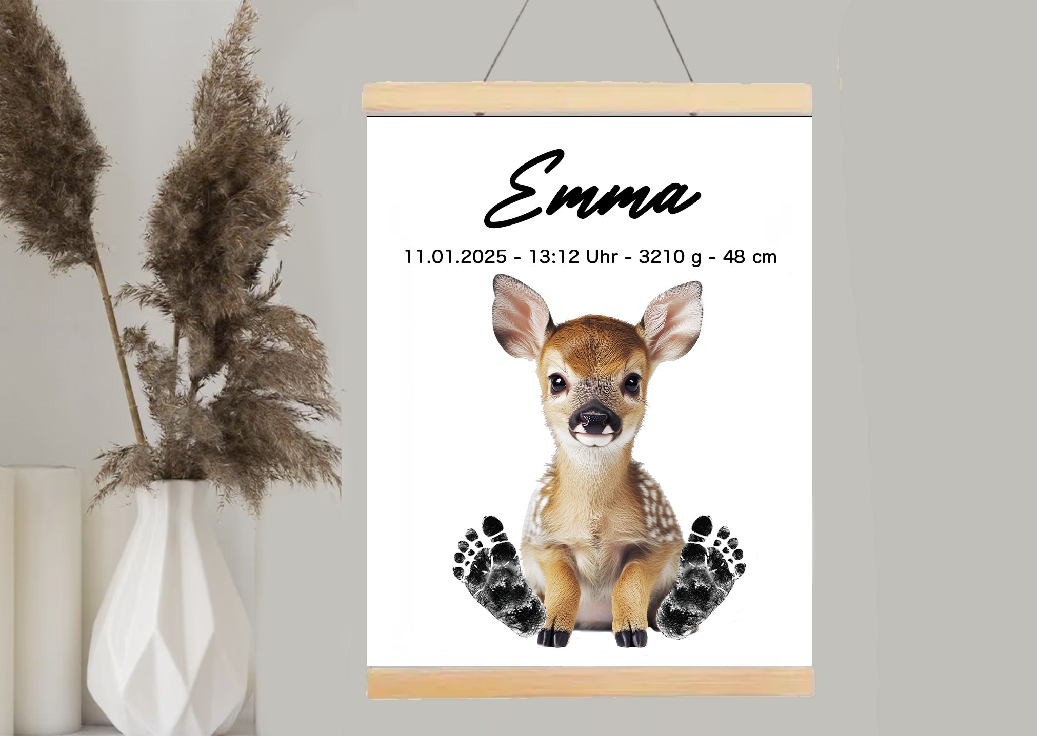 Fußabdruck Poster Reh