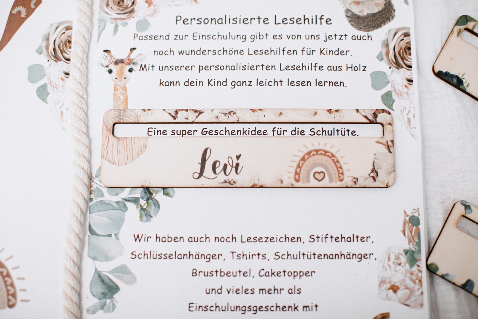 Lesehilfe Regenbogen braun