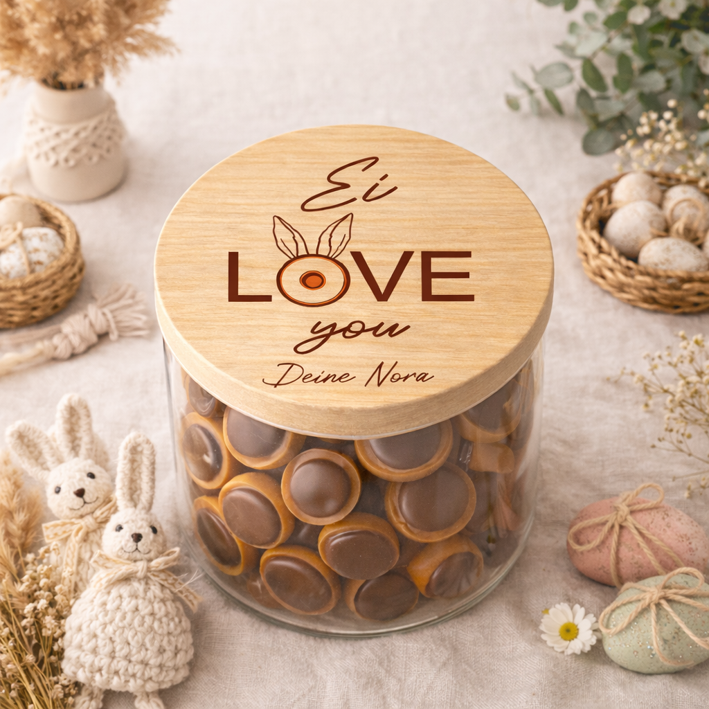 Vorratsglas Ostern personalisiert Osternest Geschenk zu Ostern Osterdeko Osterkörbchen Toffifee Ostergeschenk