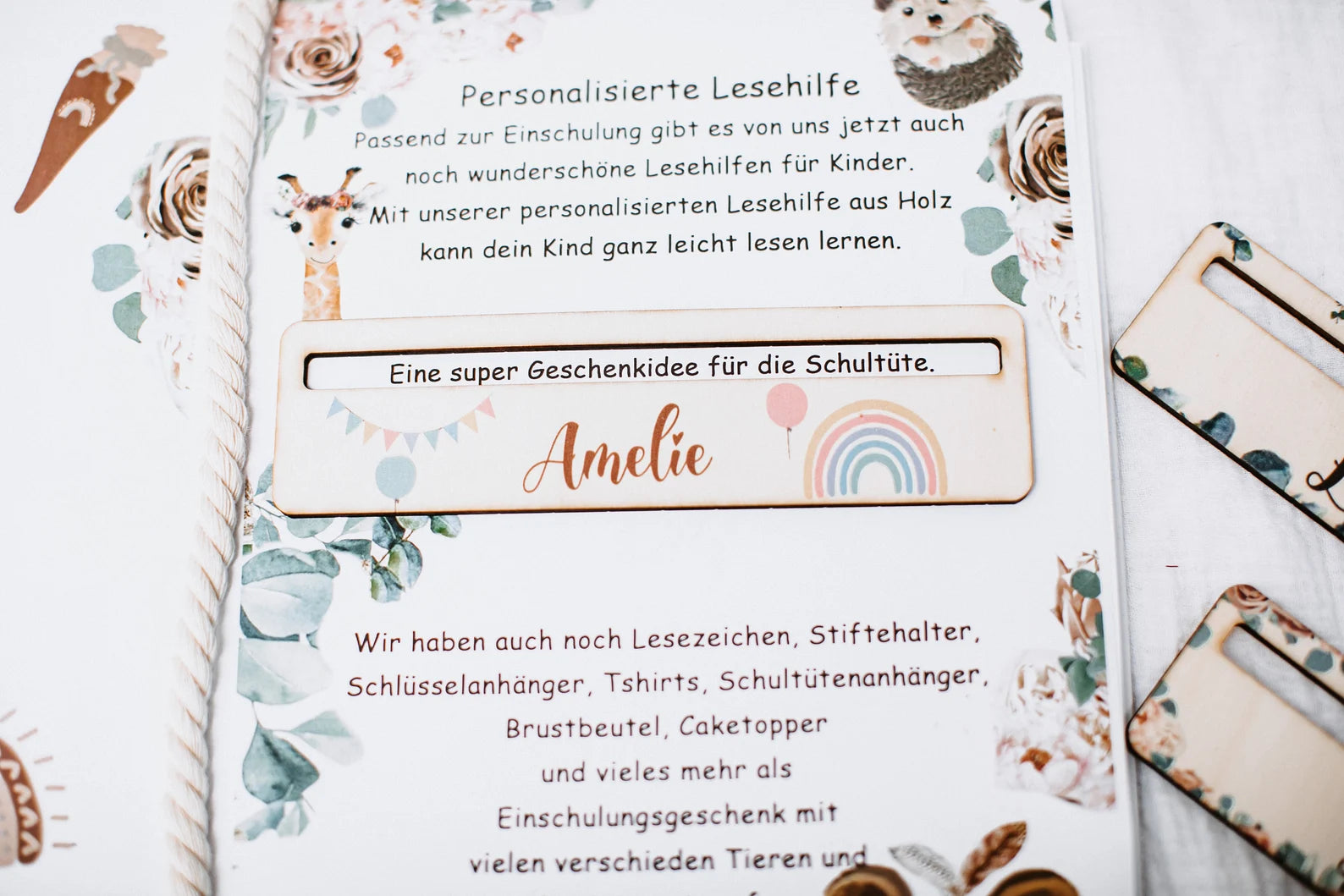 Schulkind Set Regenbogen pastell