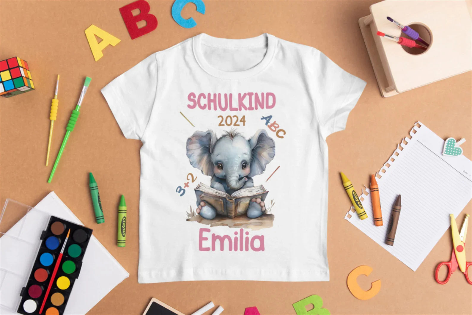 Schulkind T-Shirt Elefant