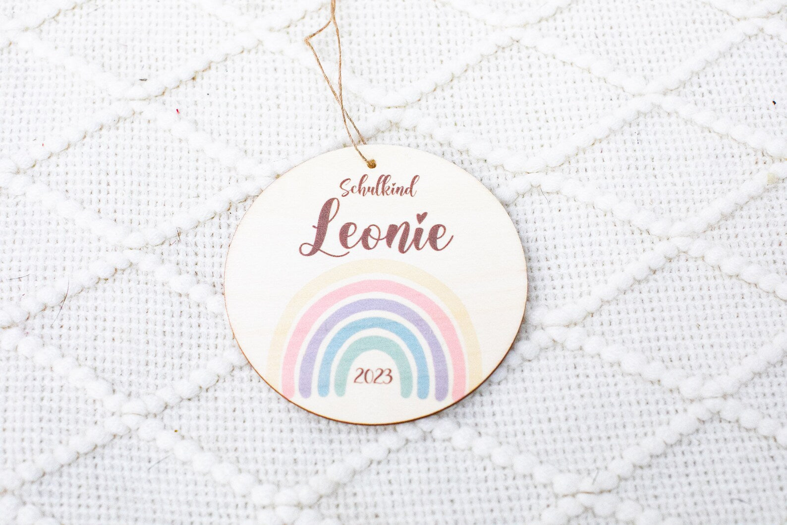 Schultütenanhänger Regenbogen pastell