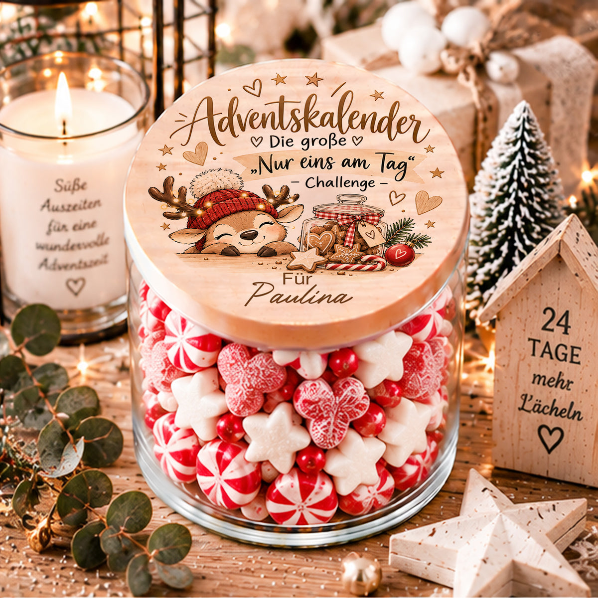 Personalisierter Adventskalender Nur eins am Tag Challenge