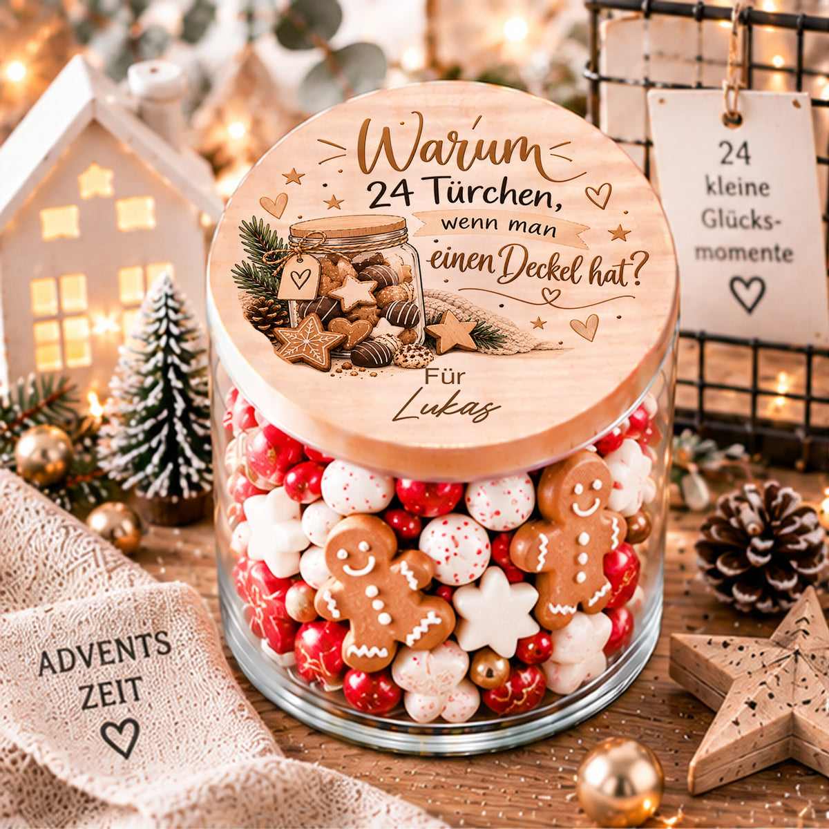 Personalisierter Adventskalender ohne 24 Türchen mit Name