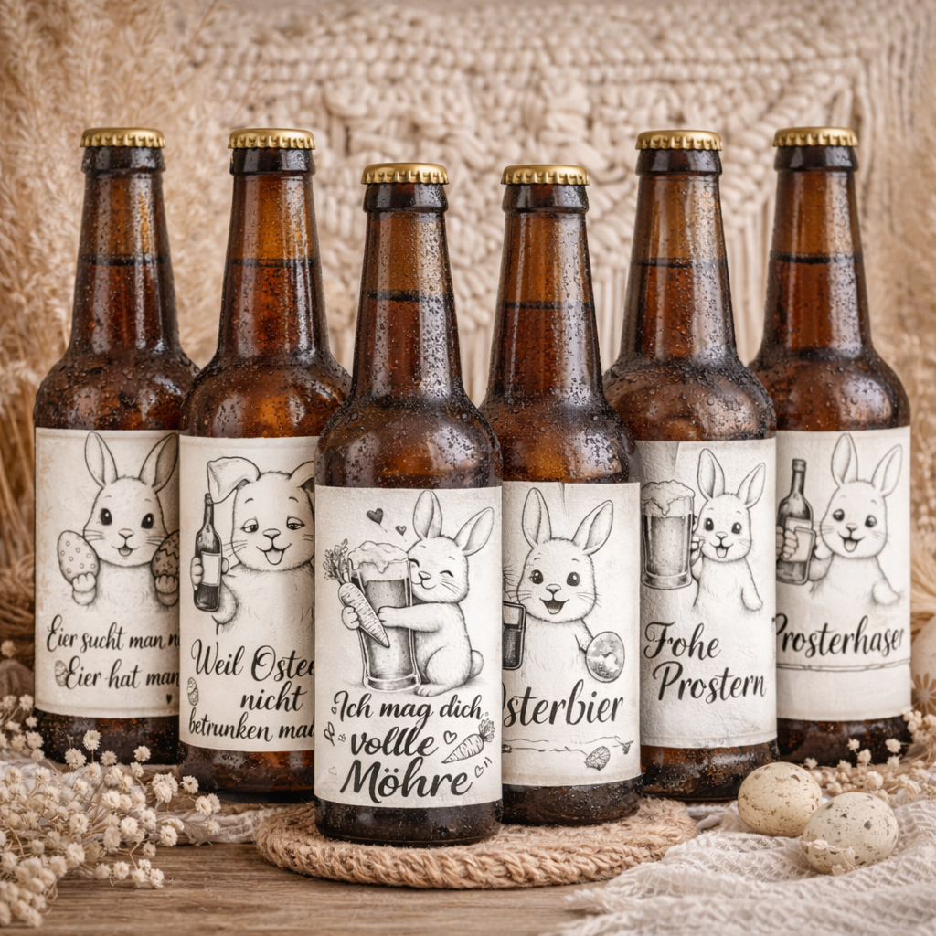 Bierflaschen Etiketten Ostern Download 6 lustige Bier Etiketten PDF Frohe Prostern Osterbier Geschenk fßr Männer Last Minute Ostergeschenk