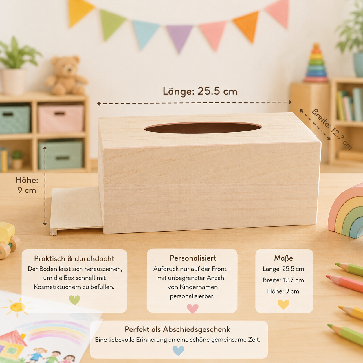 Taschentücher Box Kita Abschied