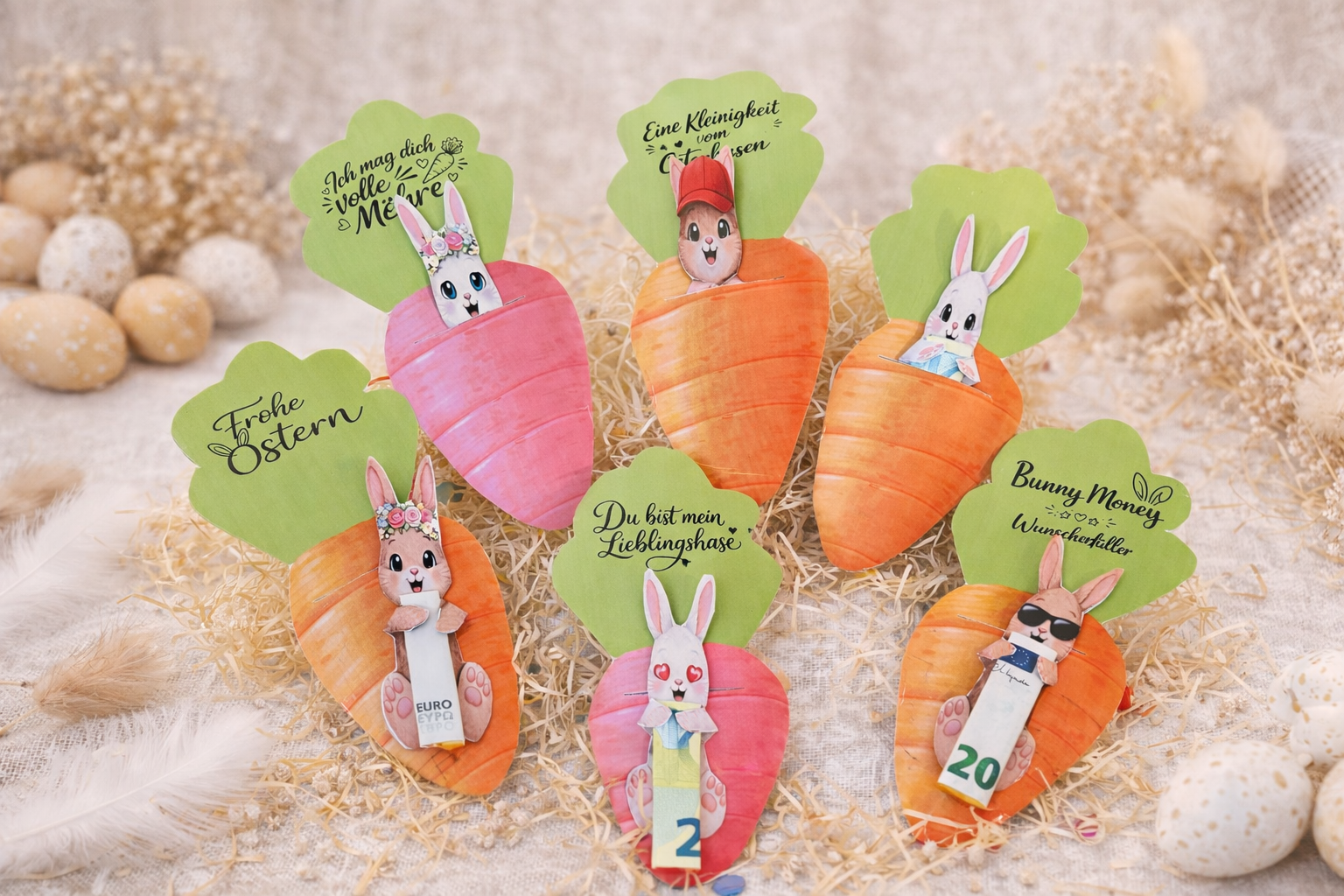 Druckvorlage Ostern Geldgeschenk Osterhase Geldverpackung Gutschein Verpackung Ostern DIY Ostergeschenk Wunscherfüller Download Mitbringsel