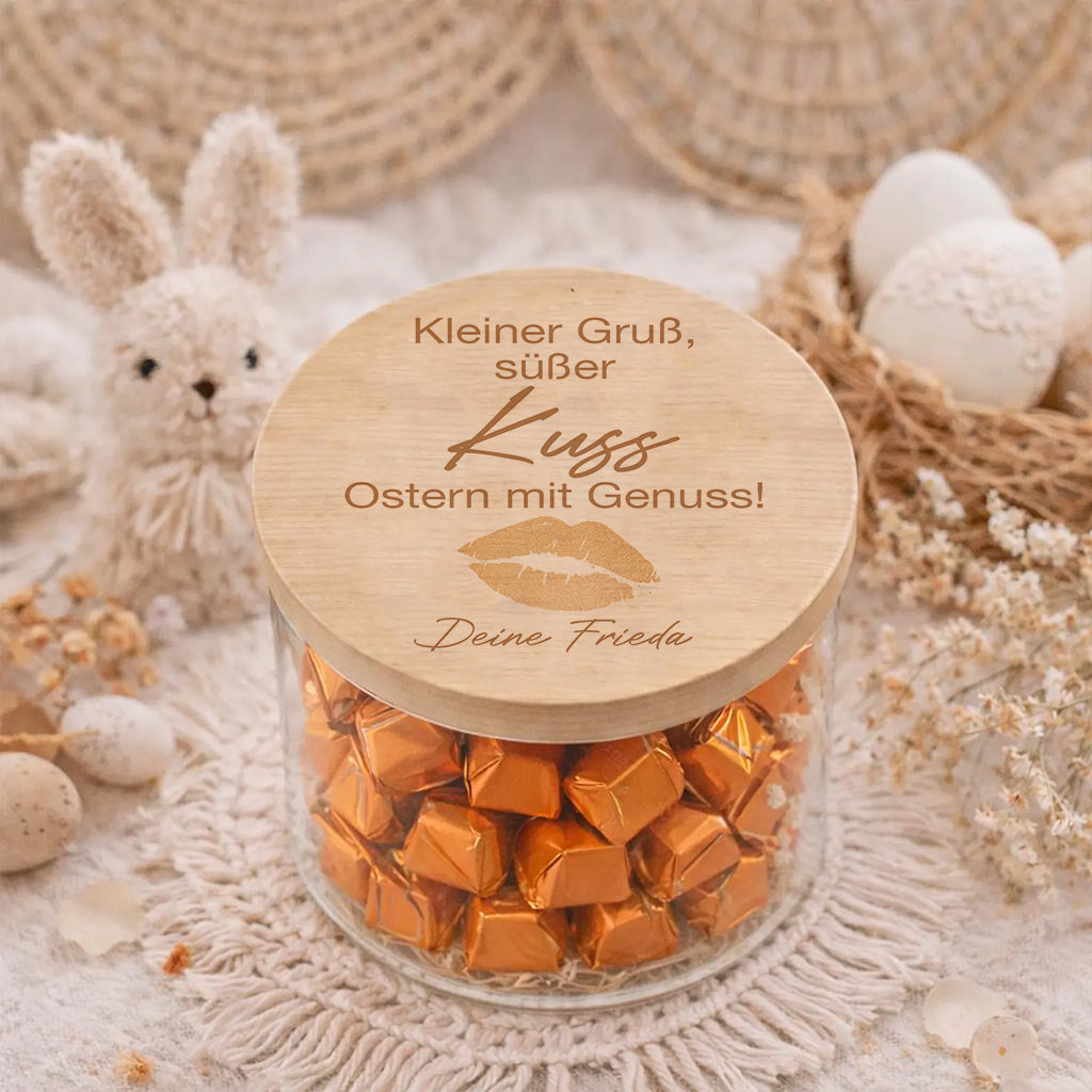 Ostergeschenk personalisiert Vorratsglas Küsschen Ostern Ferrero Küsschen Geschenk zu Ostern Osternest