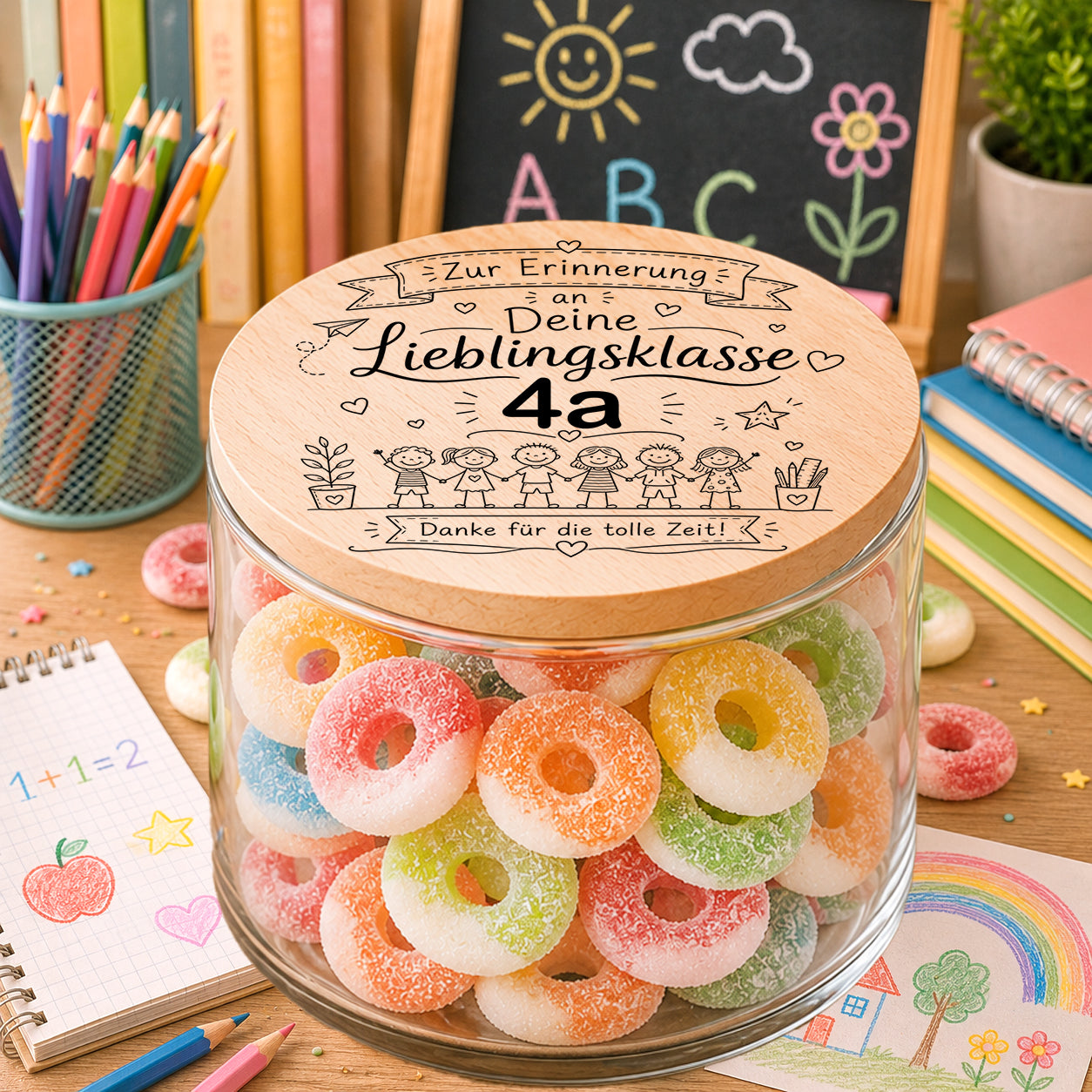Personalisiertes Lehrerin Geschenk mit Lieblingsklasse Gravur als emotionales Abschiedsgeschenk von Schülern