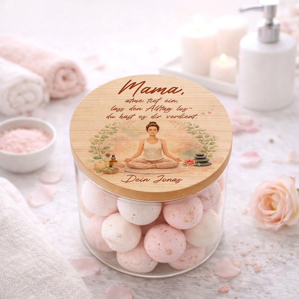 Mama Geschenk Wellness personalisiert Muttertag Geschenk Spa Vorratsglas Badesalz Mama Entspannung Geschenk beste Mama der Welt