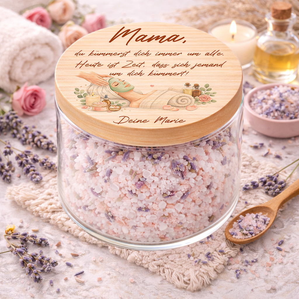 Mama Geschenk personalisiert Wellness Geschenk Mama Muttertag Geschenk Spa Geschenk Glas Entspannung Geschenk Mama