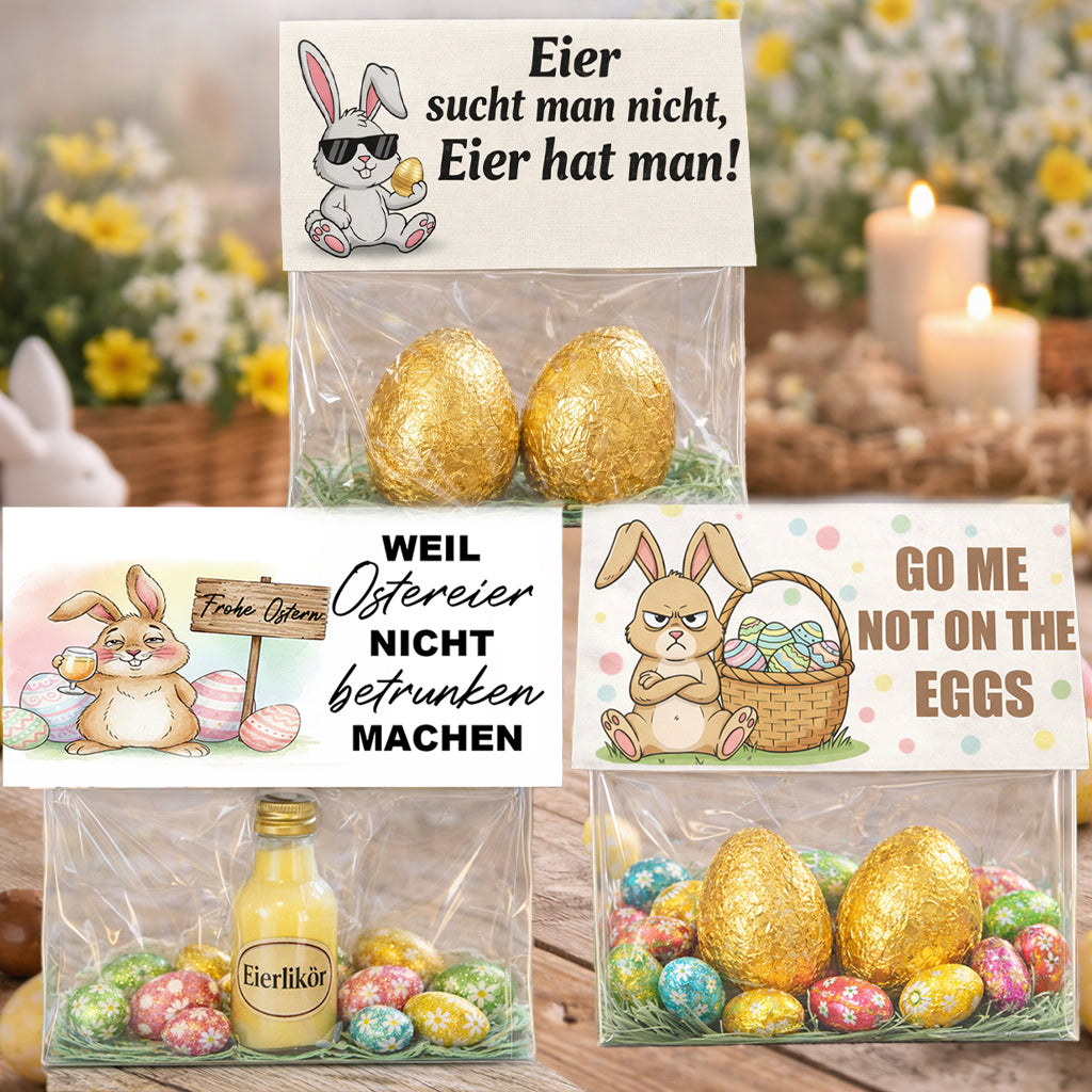 Ostern Druckvorlage lustig Set Oster Etiketten Mitbringsel Ostern Geschenkidee Ostern Humor