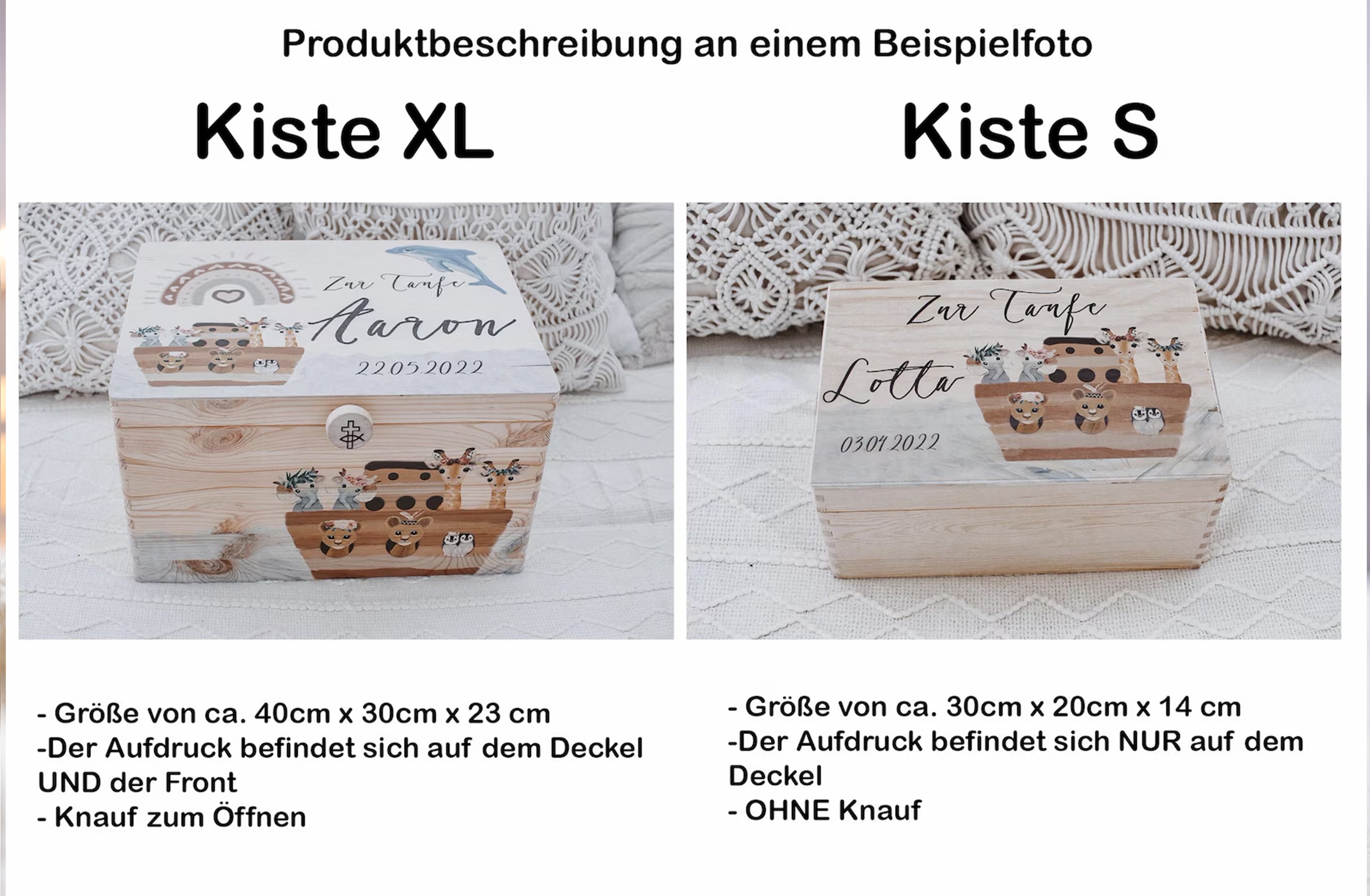 Erinnerungsbox personalisiert – Holzbox mit Namen