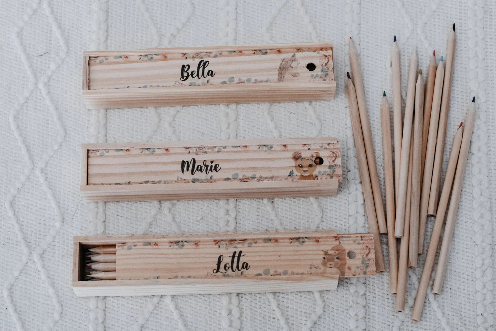 Buntstifteset Pferd, Löwe, Eichhörnchen