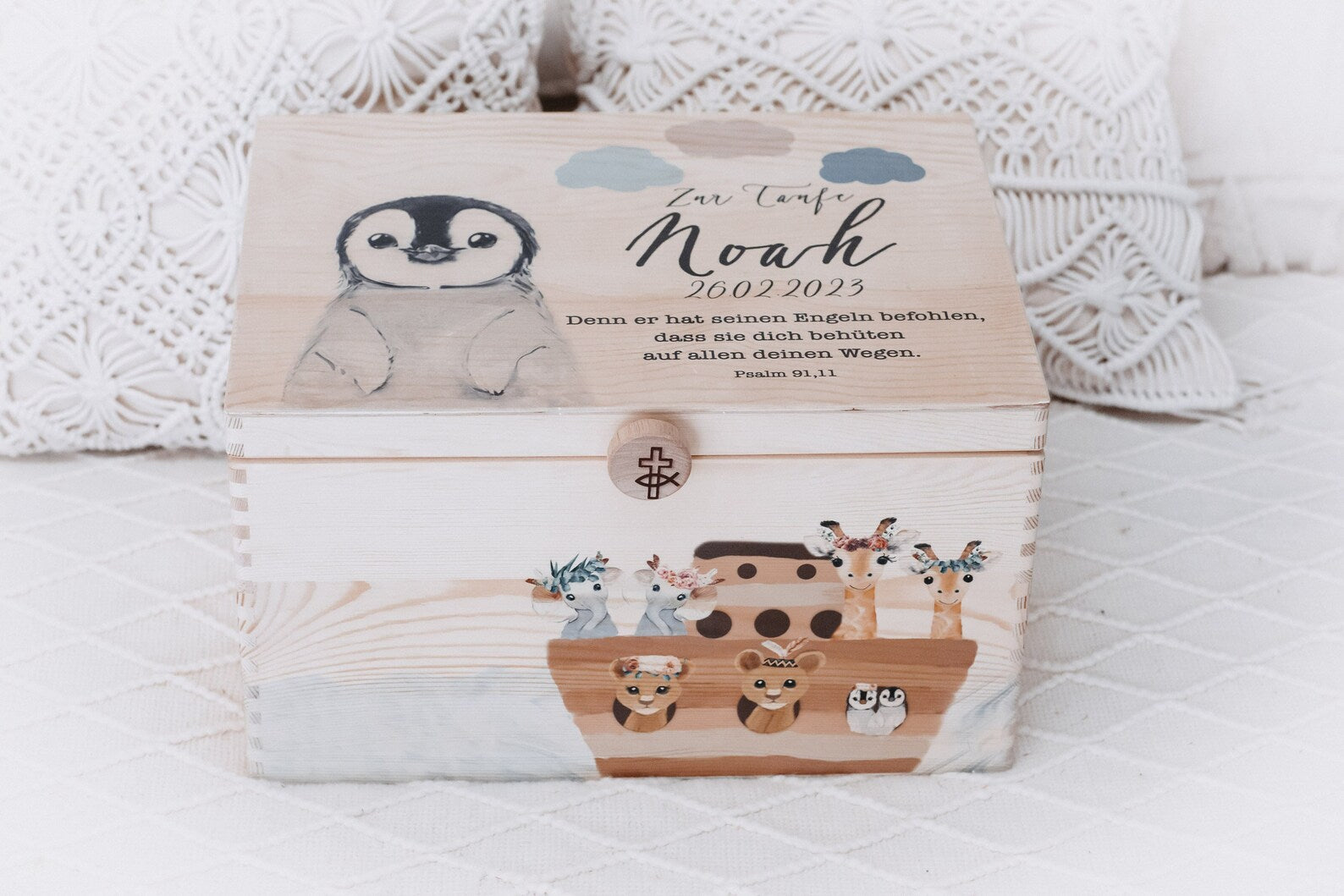 Erinnerungskiste Arche Noah Pinguin