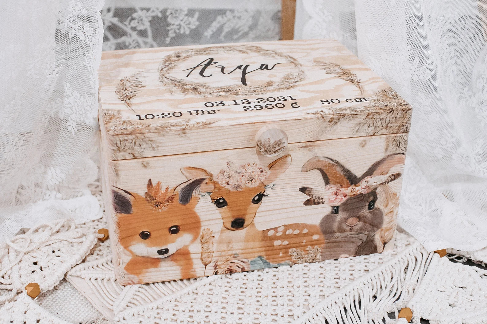 Erinnerungskiste Fuchs Reh Hase