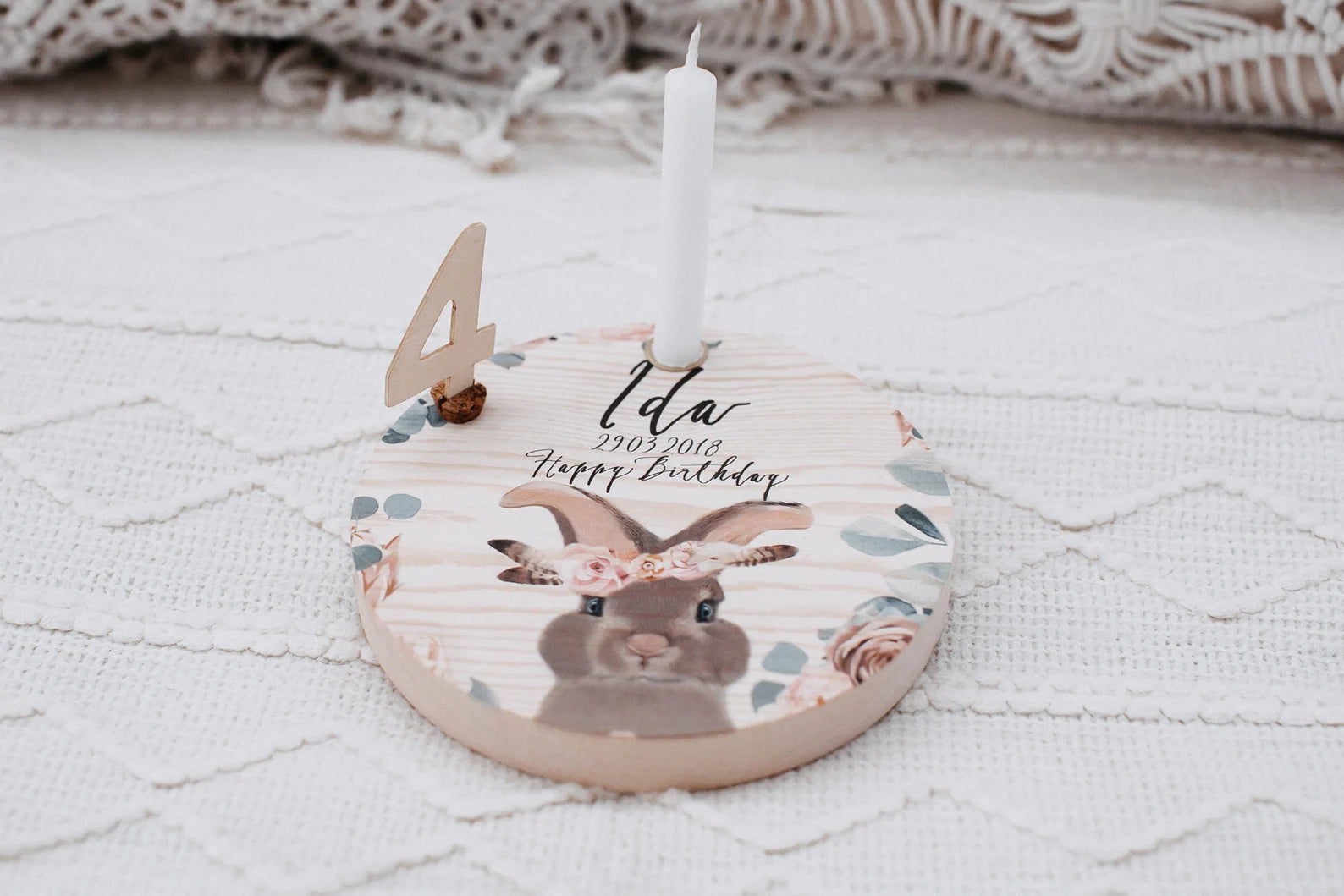 Geburtstagsteller Hase