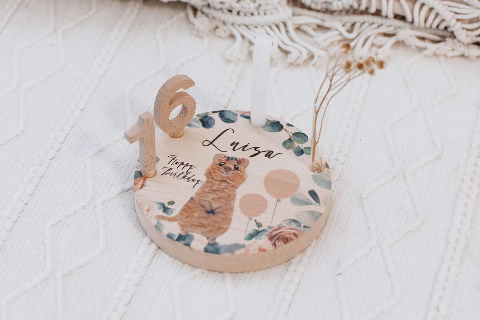 Geburtstagsteller Quokka