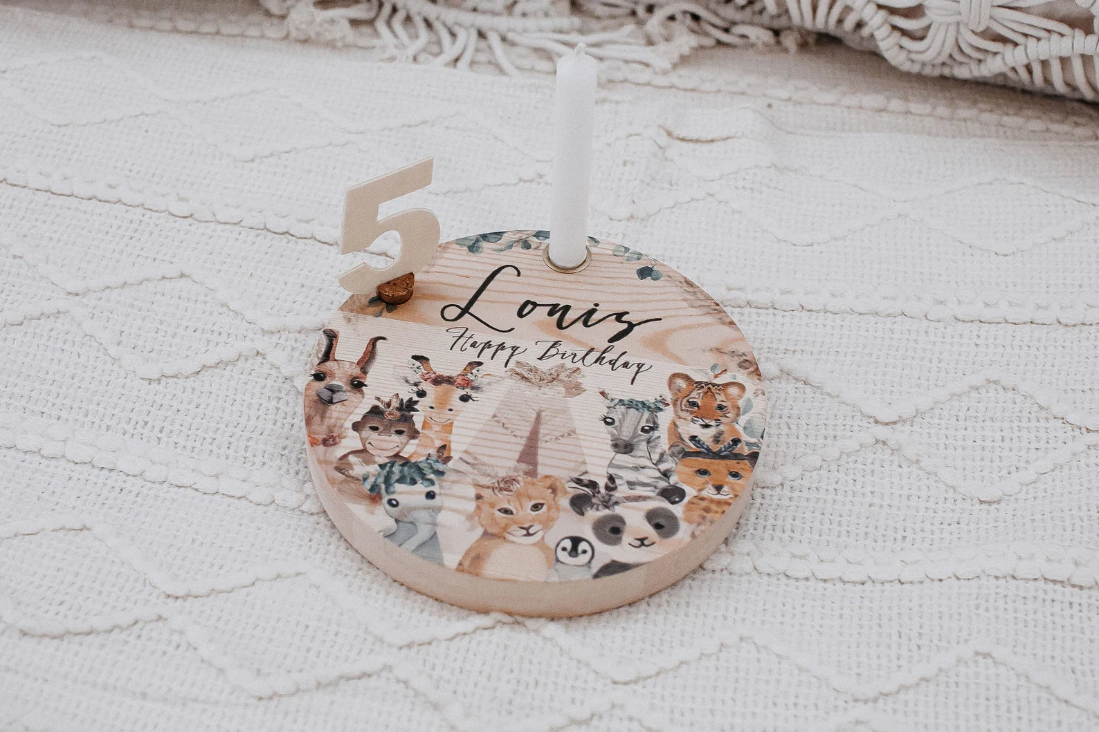 Geburtstagsteller Zootiere