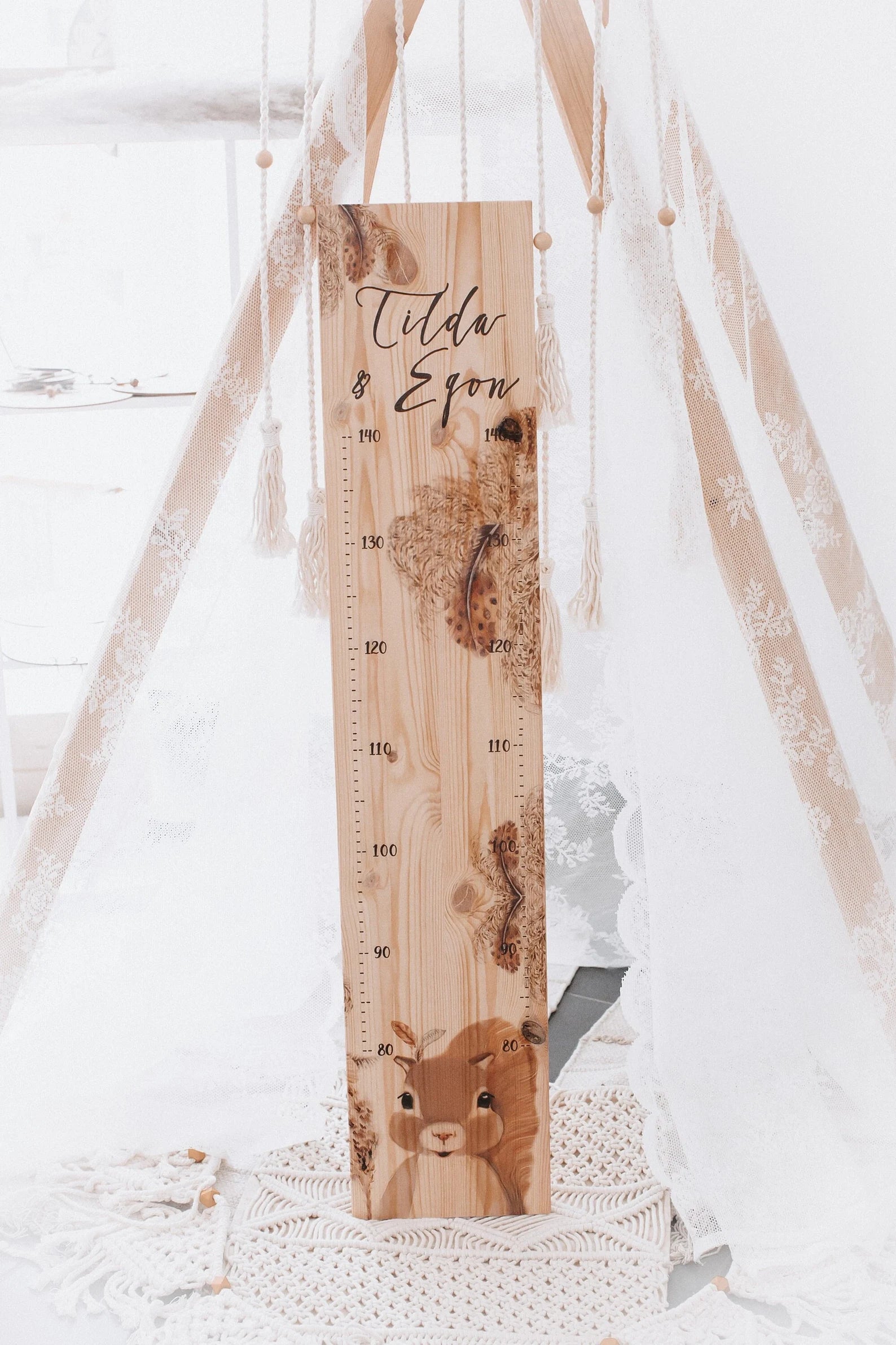 Messlatte Geschwister Eichhörnchen