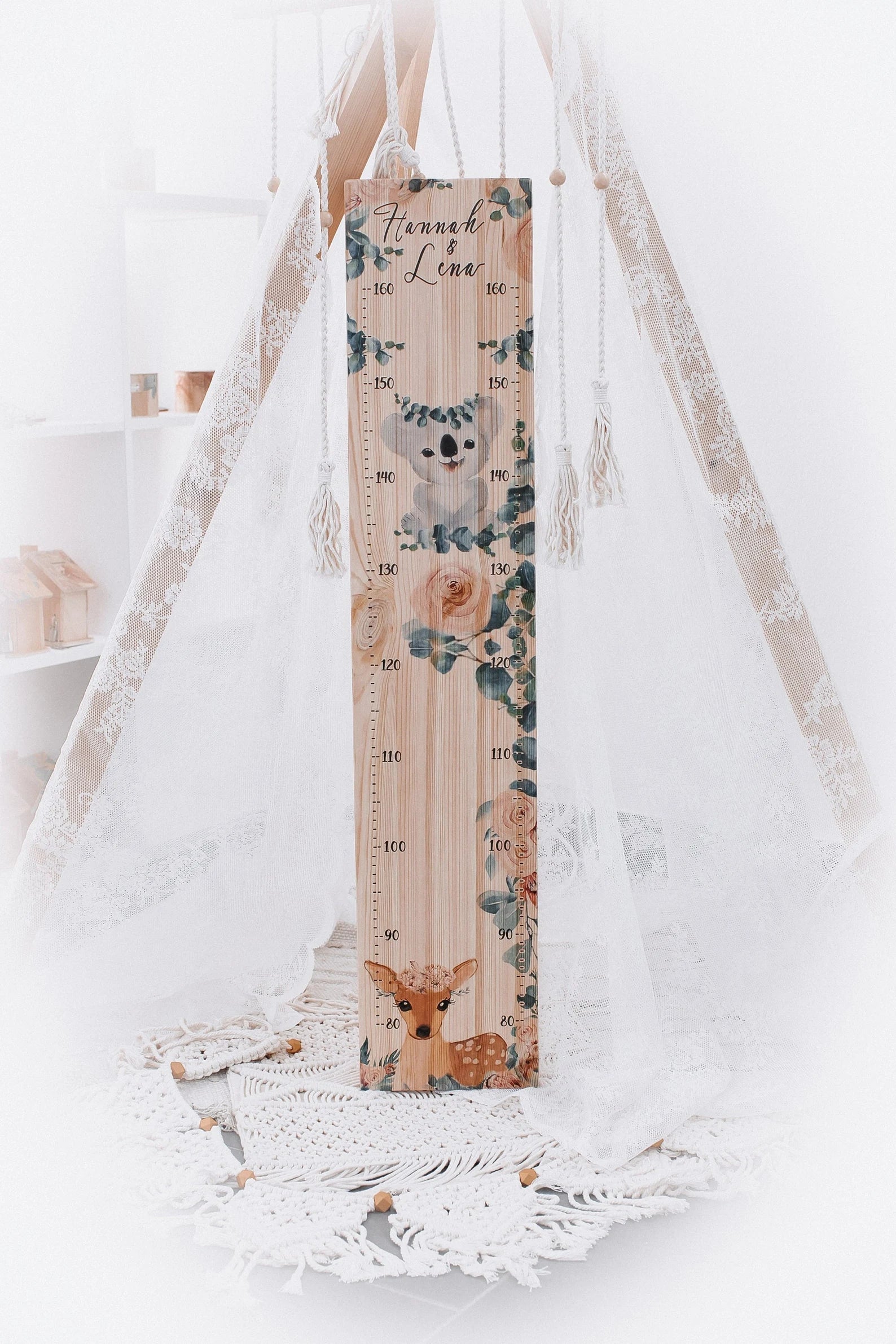 Messlatte Geschwister Koala Reh