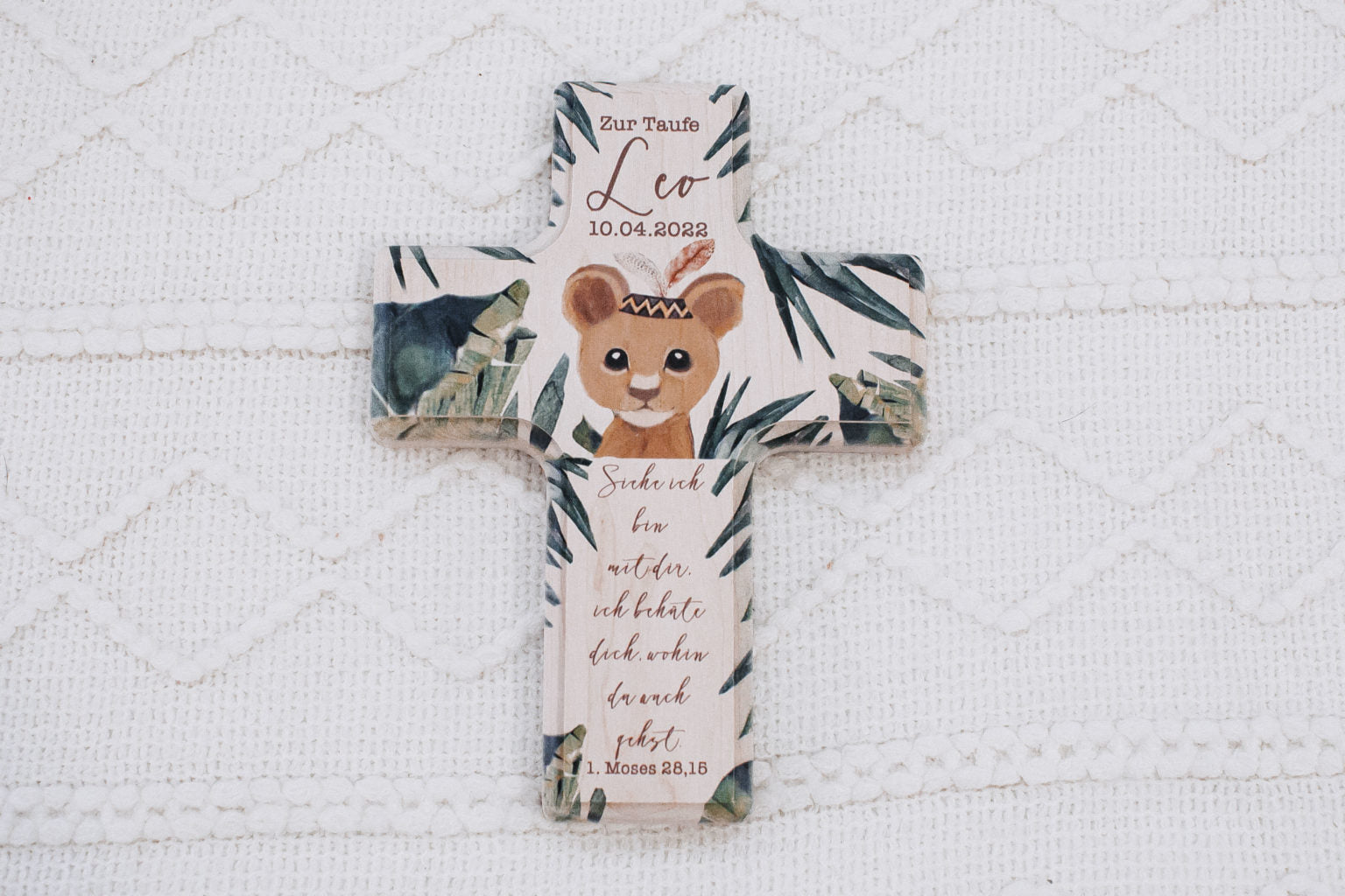 Taufkreuz Löwe