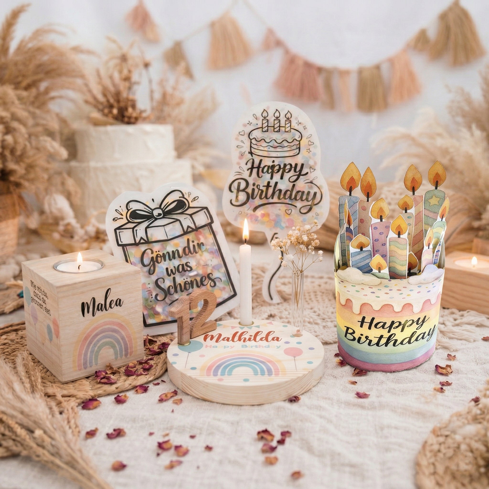 Personalisierte Geburtstagsgeschenke mit Namen kreative Geschenkideen