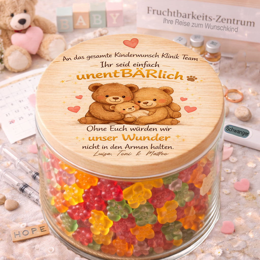 Danke Geschenk Kinderwunschklinik personalisiert für Ärzte und Praxisteam