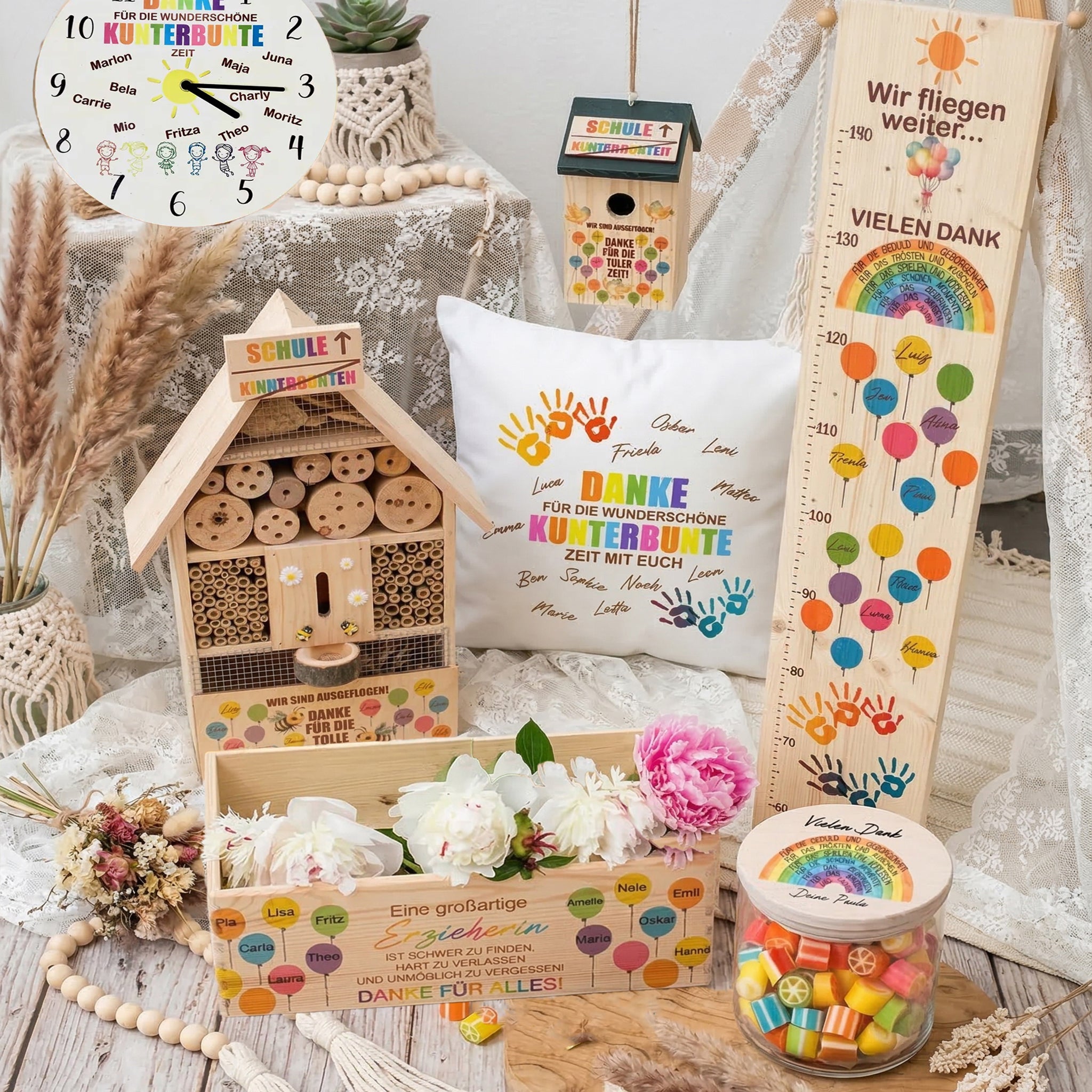 Personalisierte Kita Abschiedsgeschenke für Erzieher und Kinder mit Namen