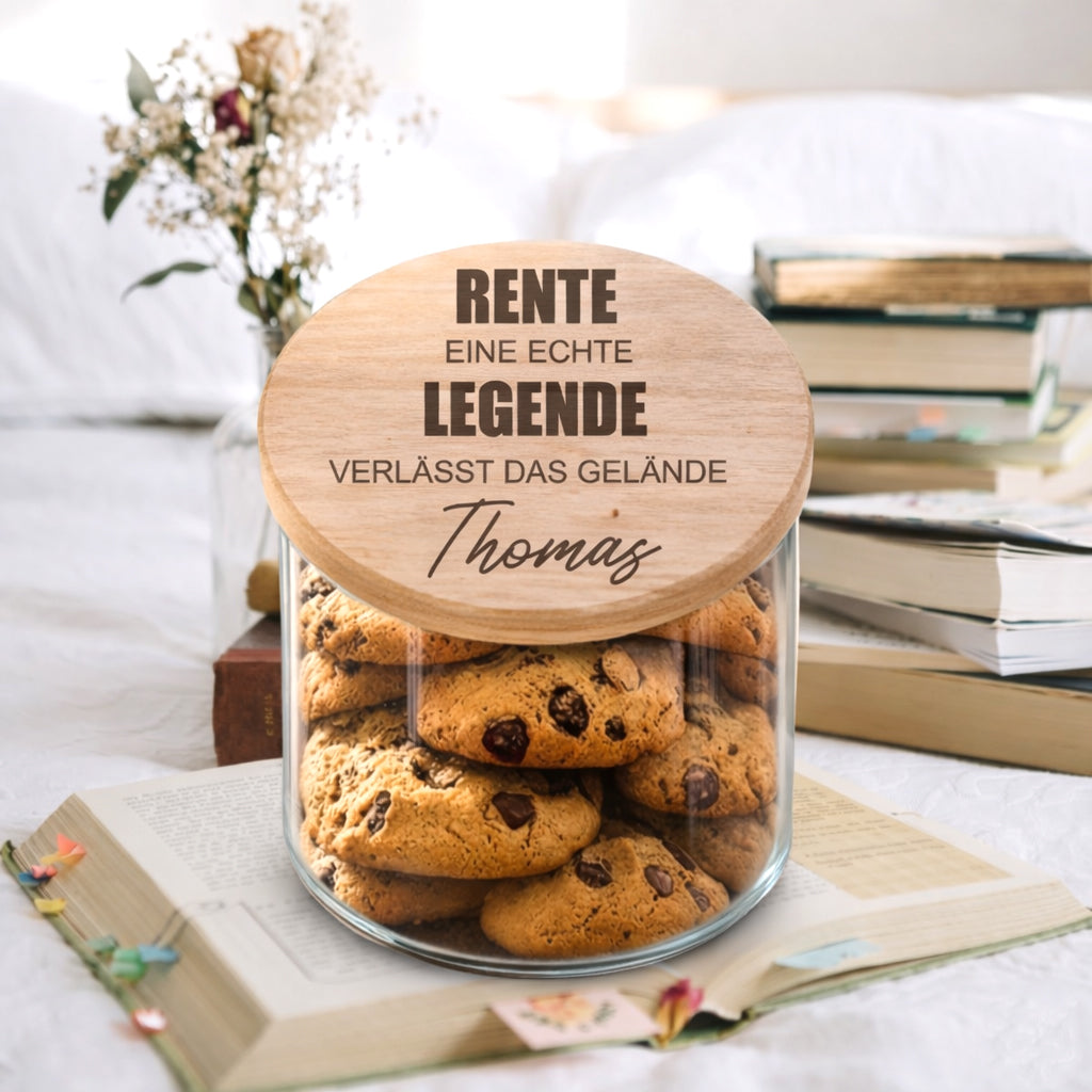 Personalisierte Renten Geschenke zum Abschied aus dem Job mit Namen und Gravur