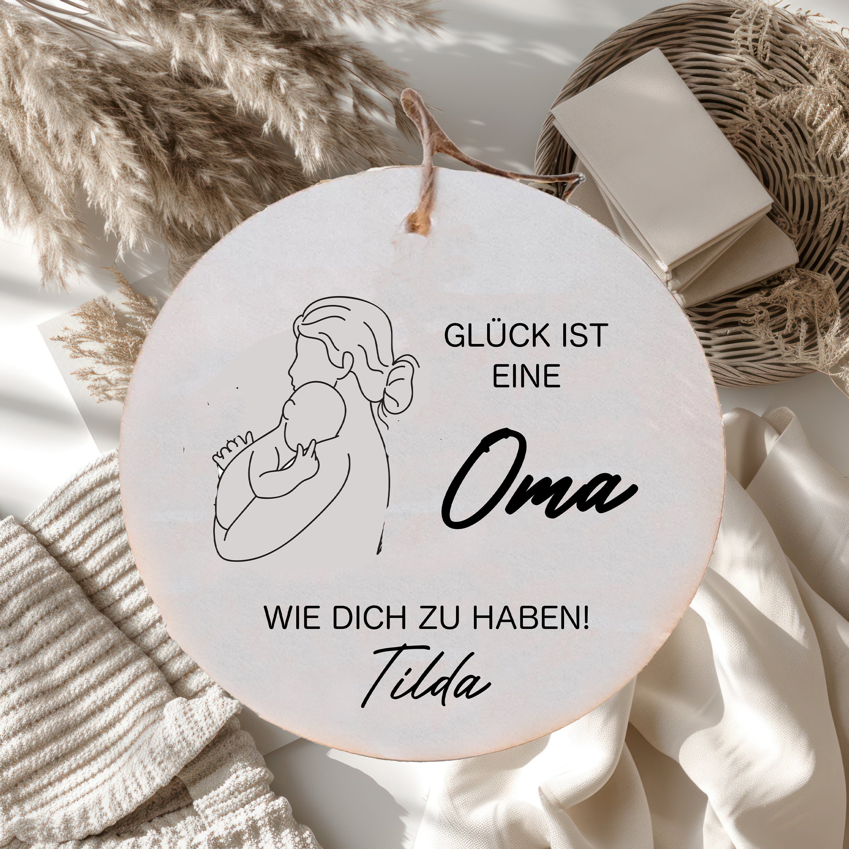 Schild Glück Oma