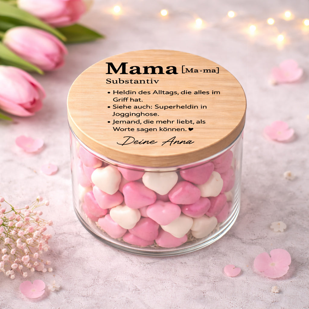 Mama Geschenk personalisiert Vorratsglas Mama Geschenk zum Muttertagsgeschenk Geburtstag