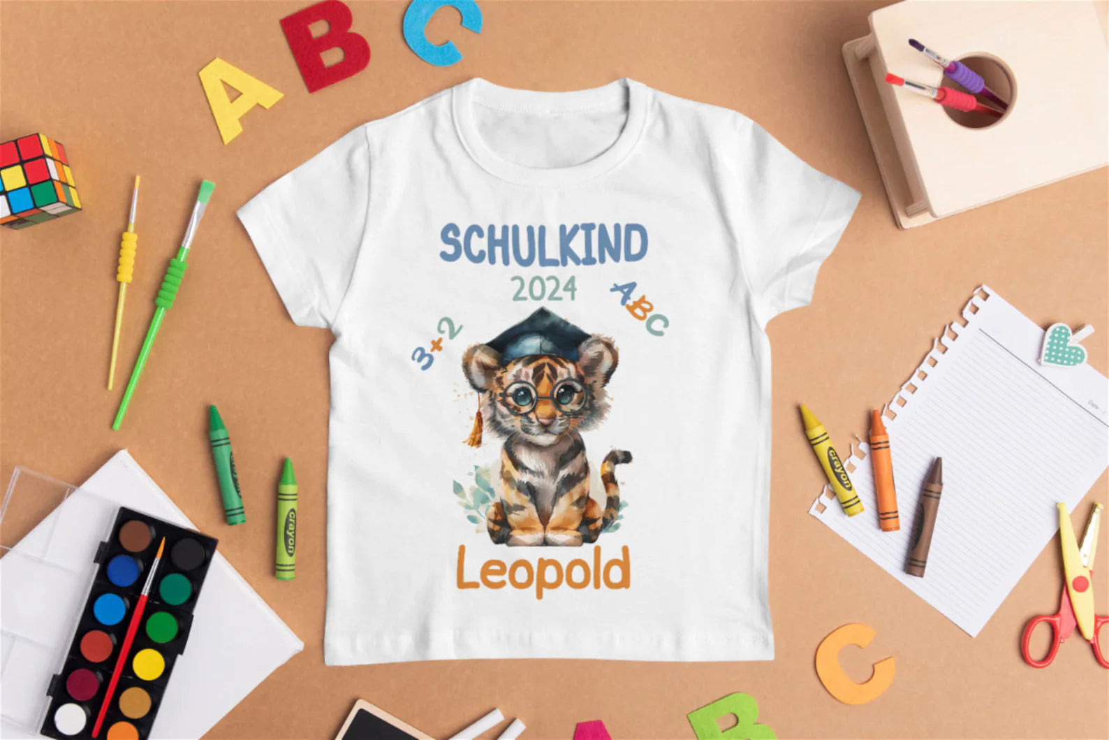 Schulkind T-Shirt Tiger
