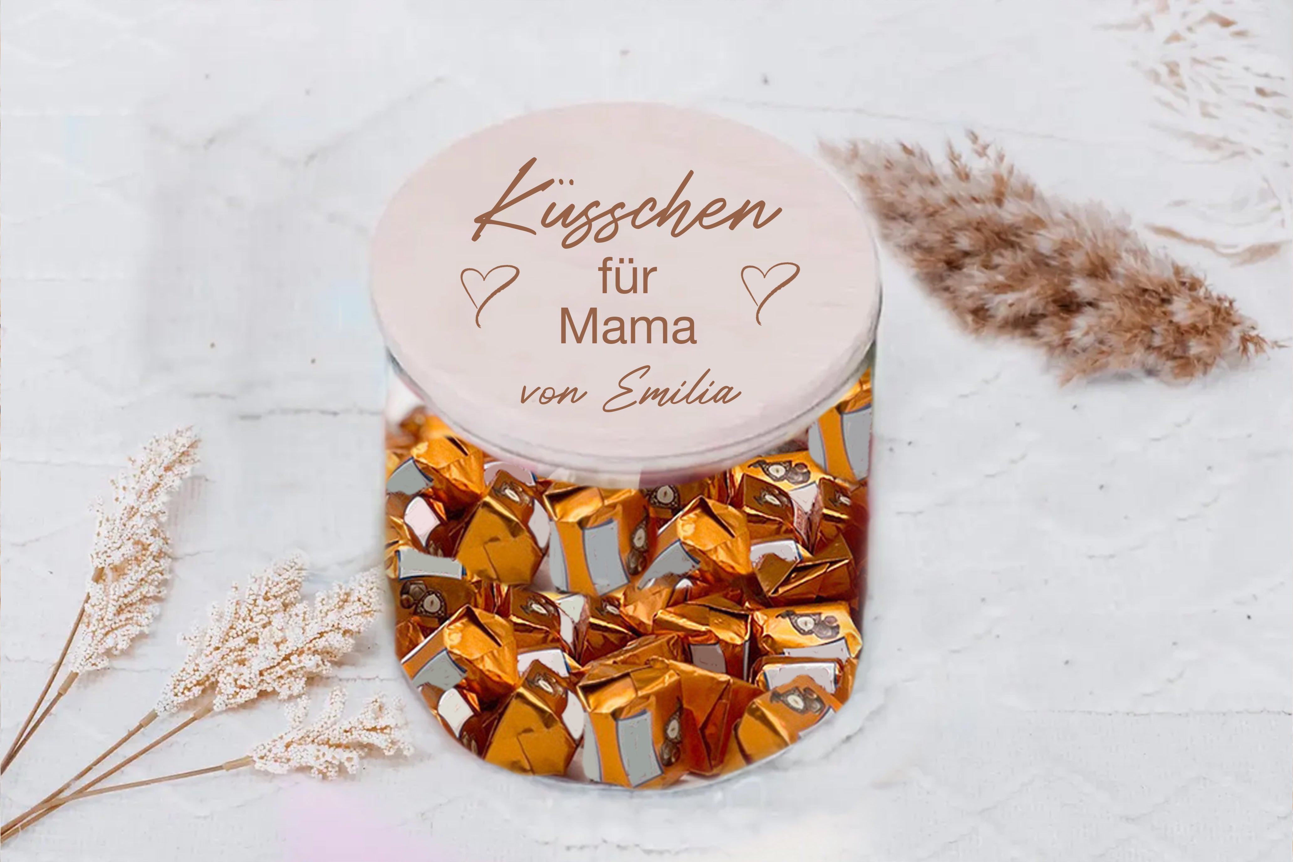 Vorratsglas Küsschen für Mama