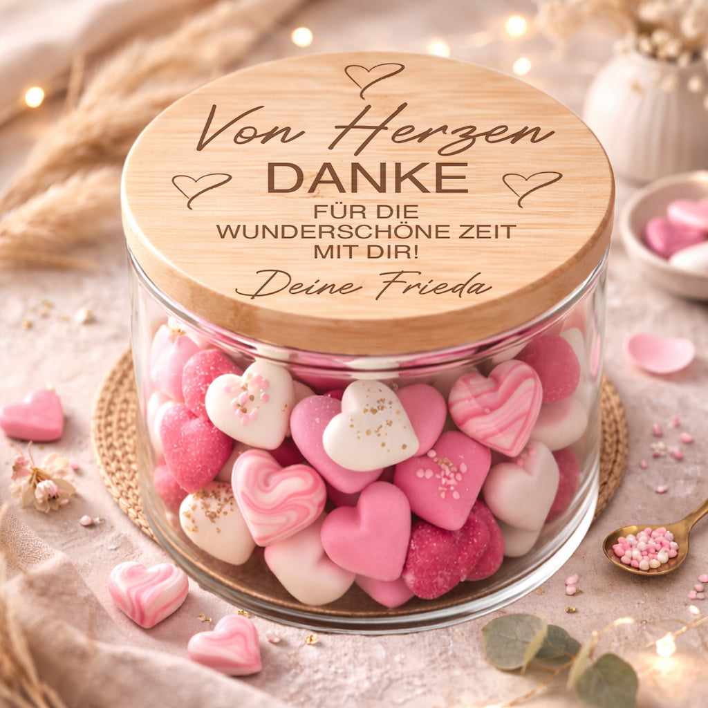 Abschiedsgeschenk Kollegen Glas personalisiert Von Herzen Danke Geschenk Kollegen Abschied Arbeit Geschenk Erzieherin Danke Geschenk