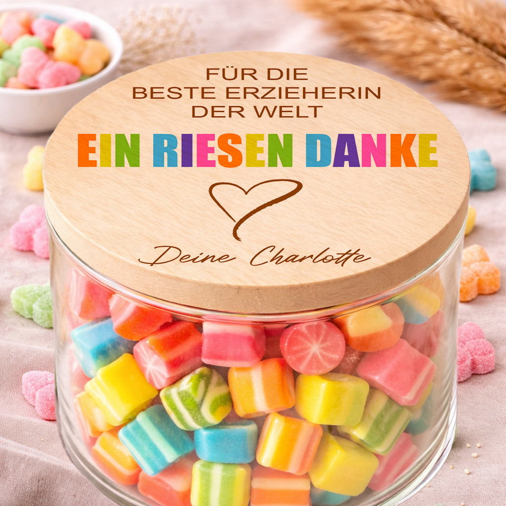 Personalisiertes Kita Abschied Geschenk Beste Erzieherin der Welt mit Namen