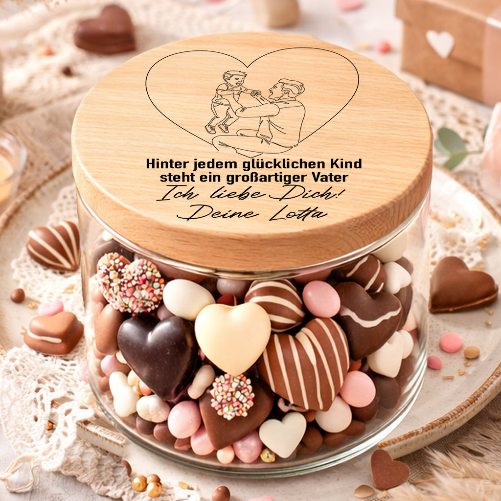 Papa Geschenk personalisiert Vatertagsgeschenk Papa Hinter jedem glücklichen Kind steht ein großartiger Vater Geburtstag