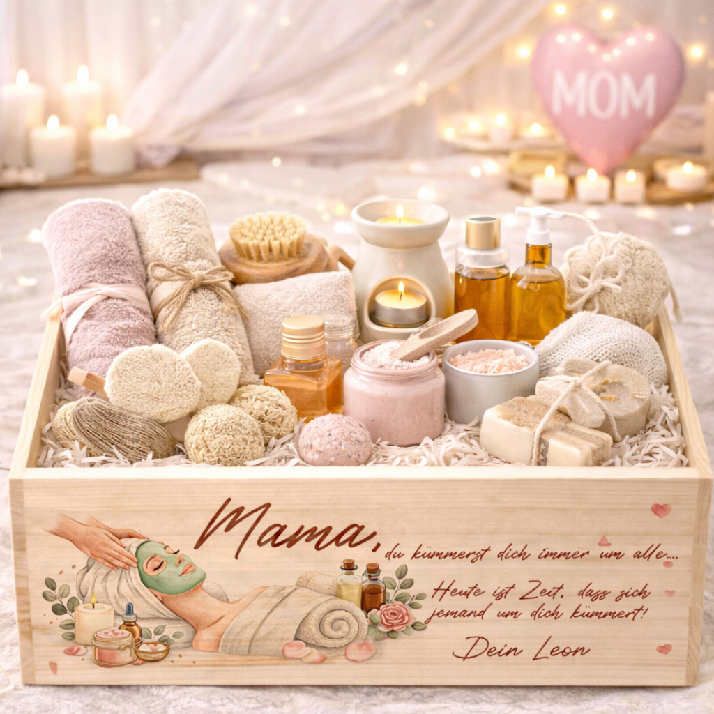 Geschenk für Mama personalisiert Muttertag Geschenkbox Beste Mama der Welt Geschenkidee Muttertag Mama Holzkiste zum Befüllen