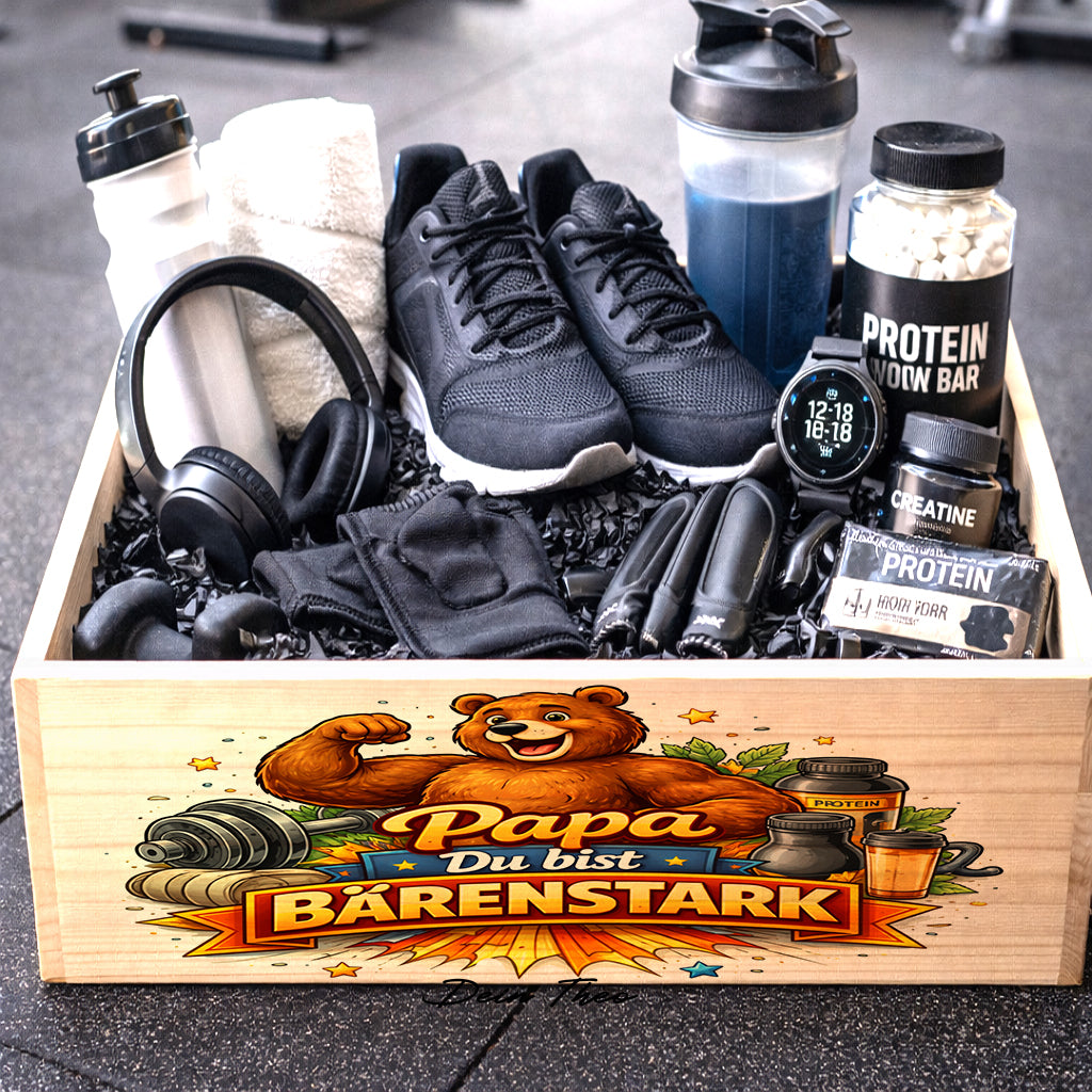 Ultimatives Fitness-Geschenk | Gym Protein Geschenk, Protein Riegel, Pre Workout | Gym Fitness Geschenkkorb | Gym Geschenk | Geschenk für  Ihn Papa Fitness