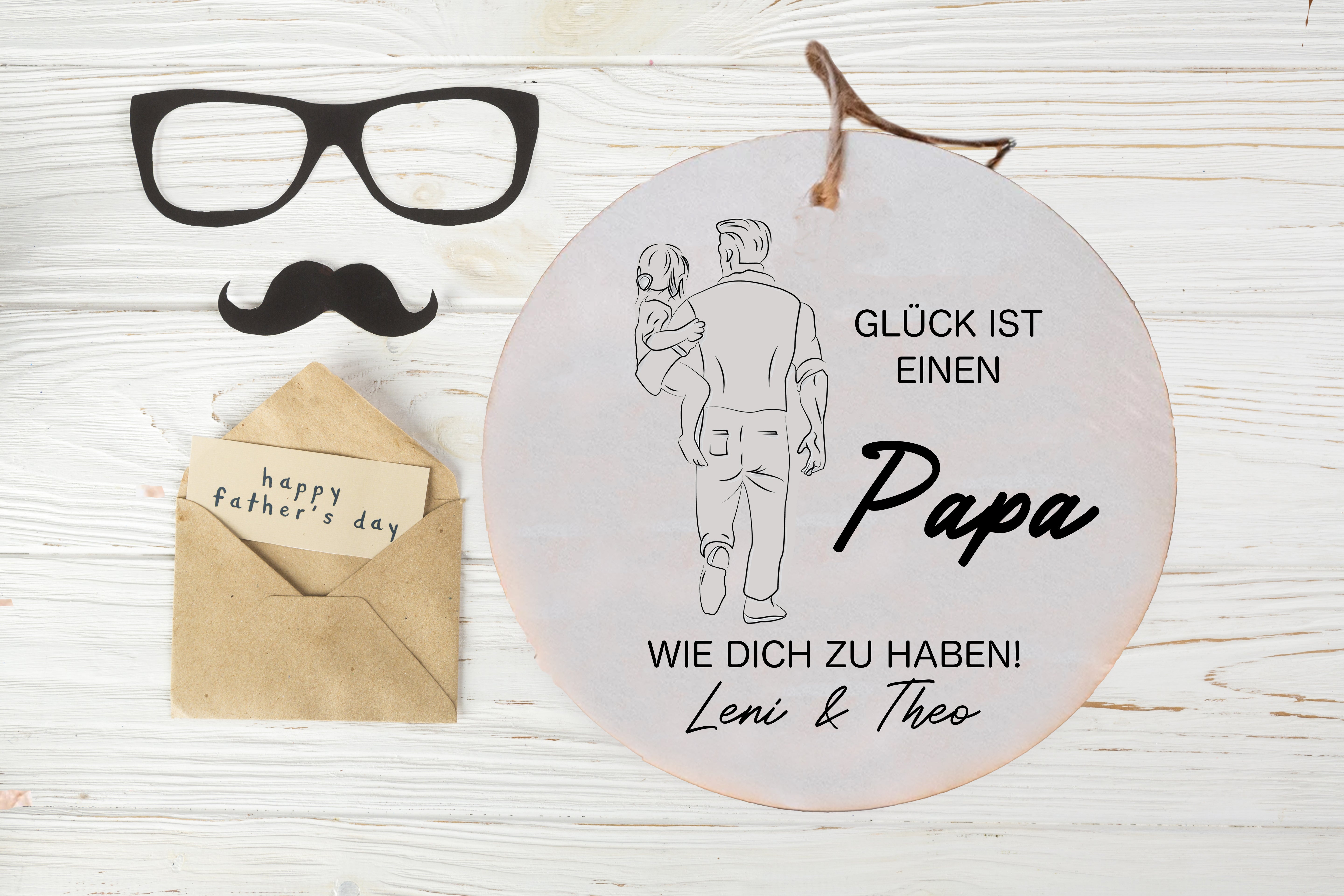 Schild Glück Papa
